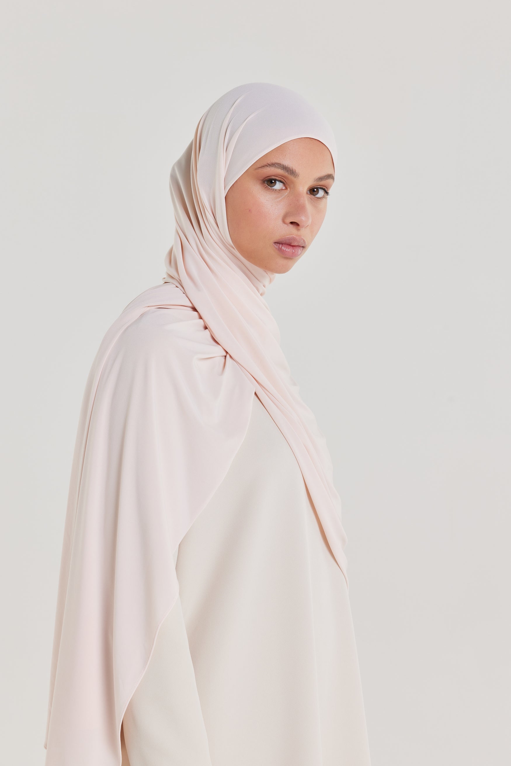Premium Jersey Scarf | Peach Latte