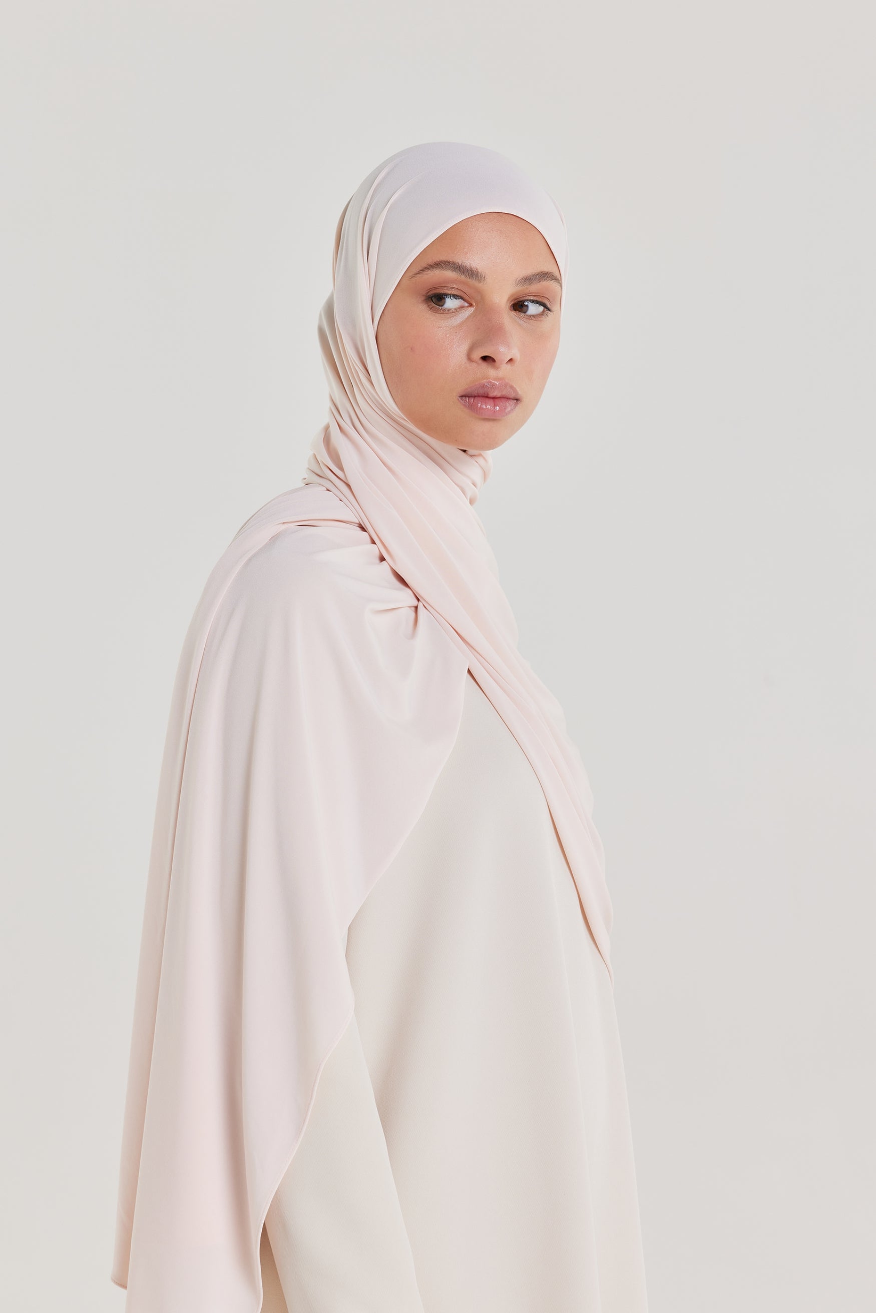 Premium Jersey Scarf | Peach Latte