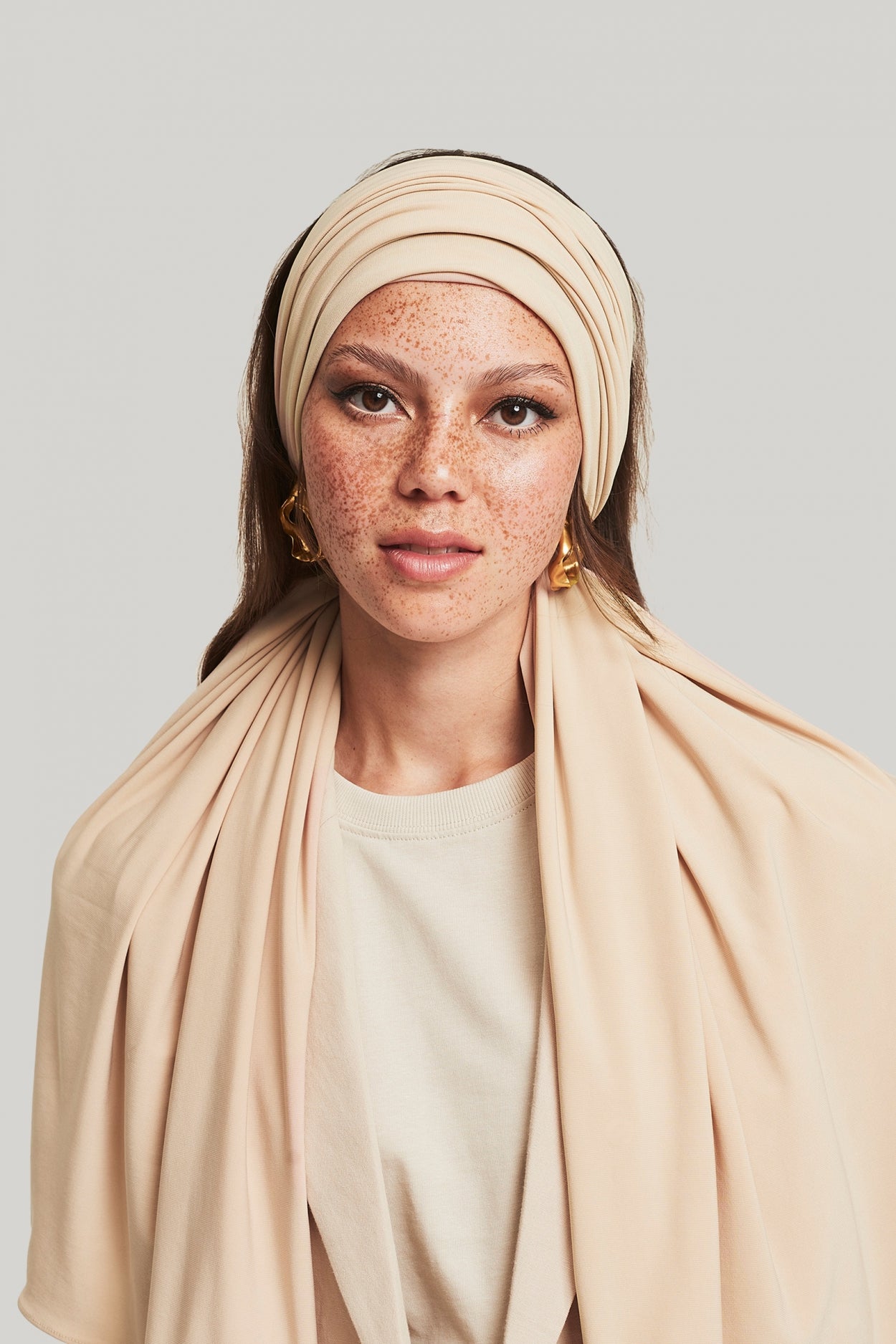 Premium Jersey Scarf | Nude