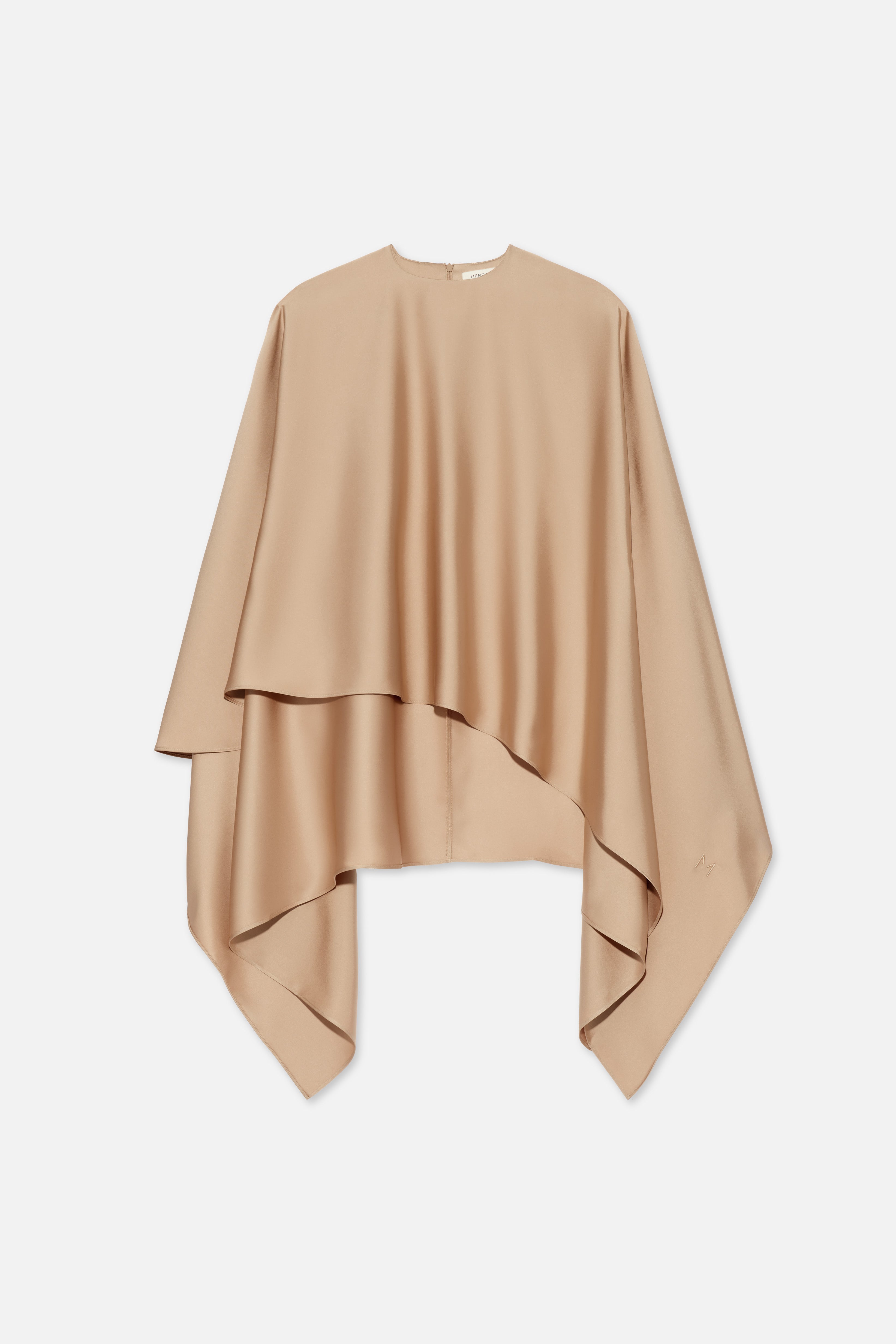 Flat lay front light brown blouse