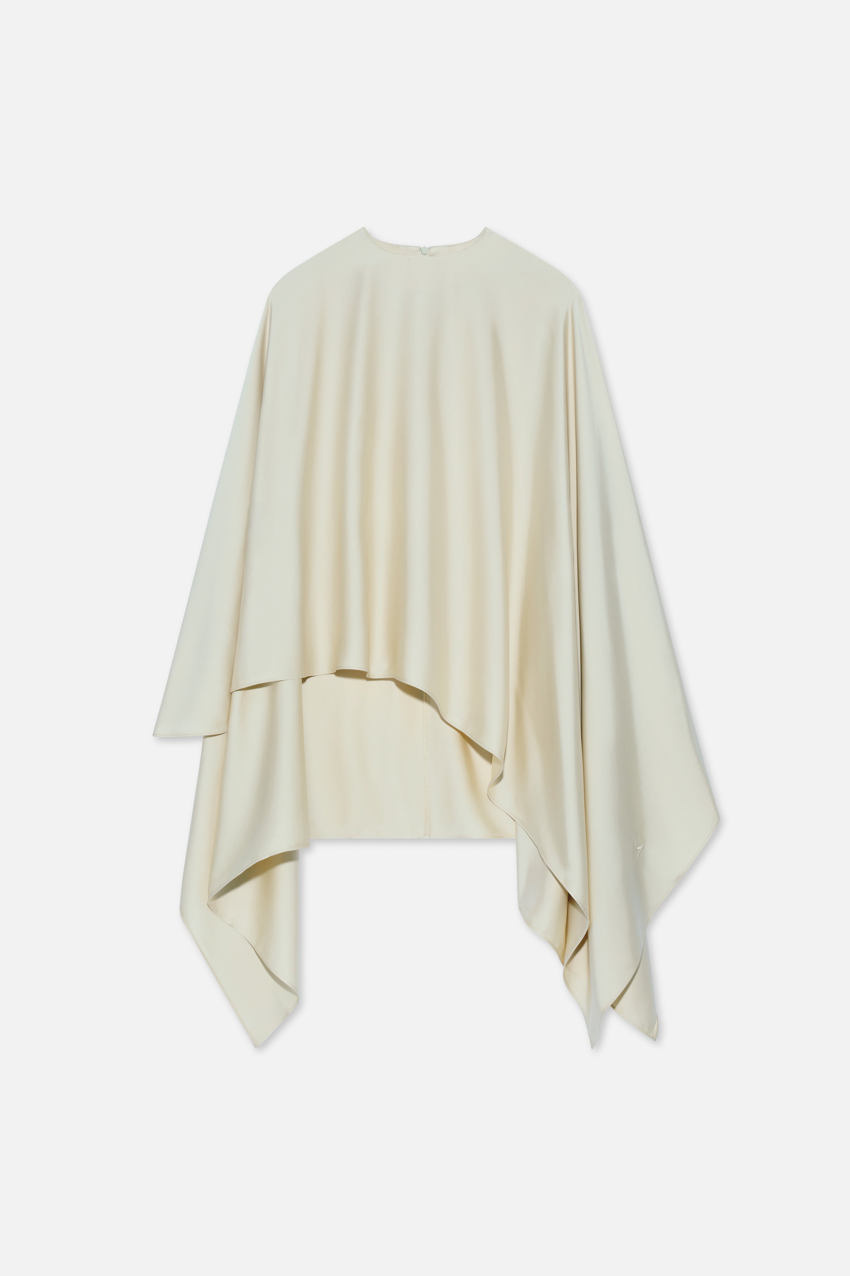 Flat lay front off white blouse