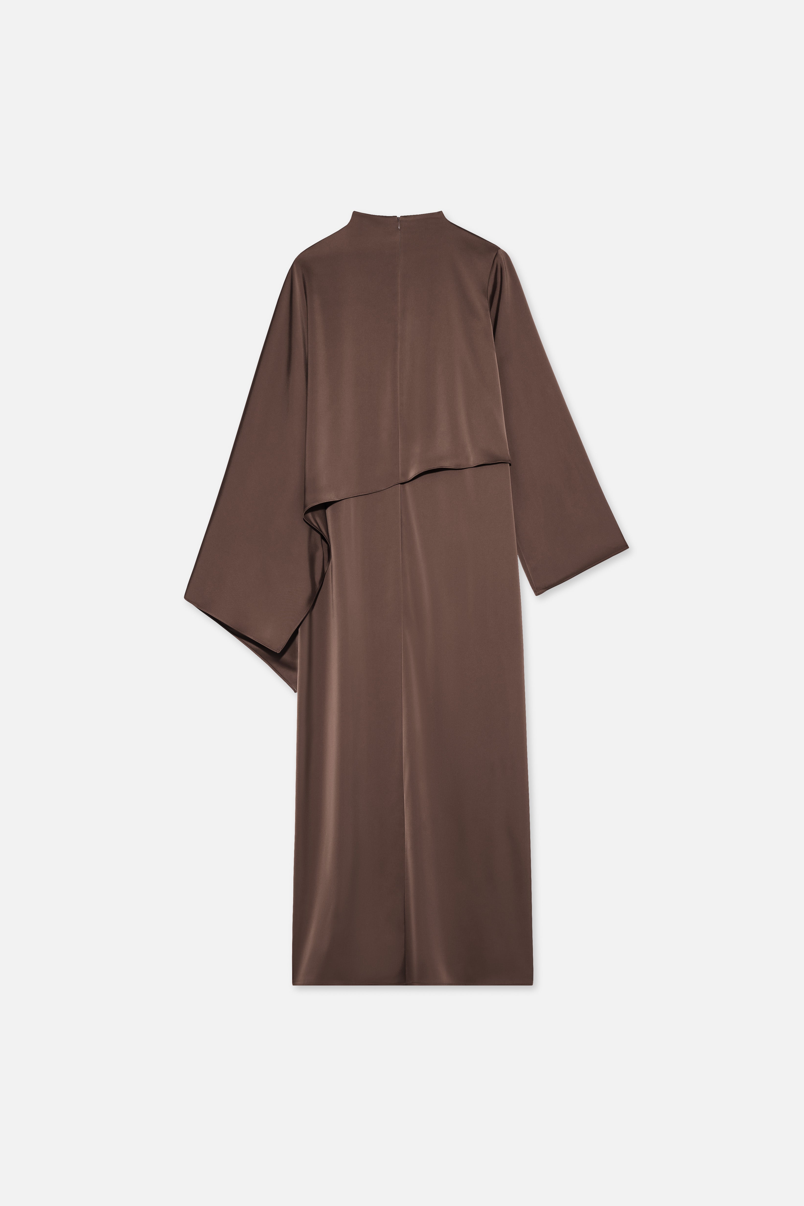 Flat lay back brown dress