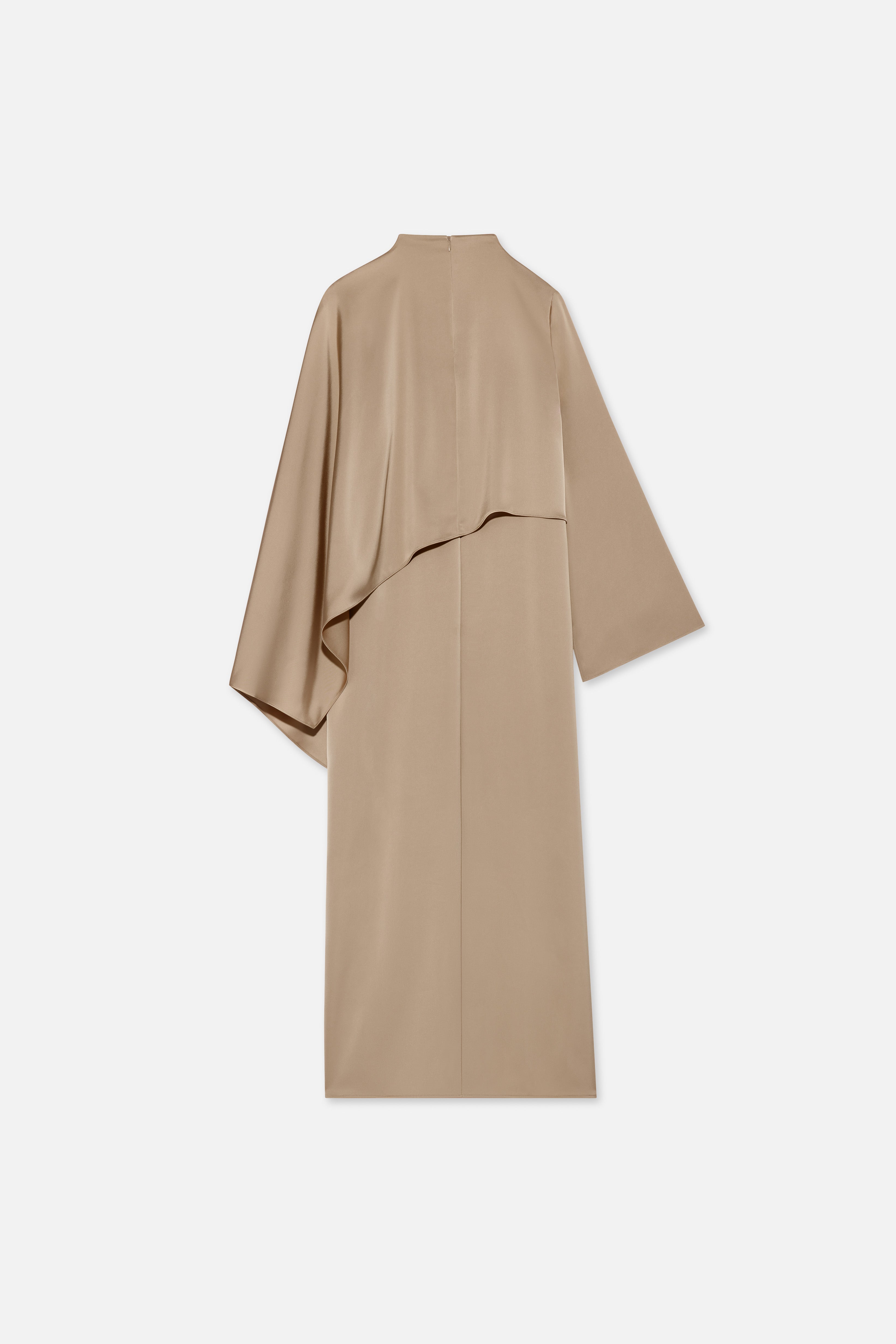 Flat lay back mocha colored dress