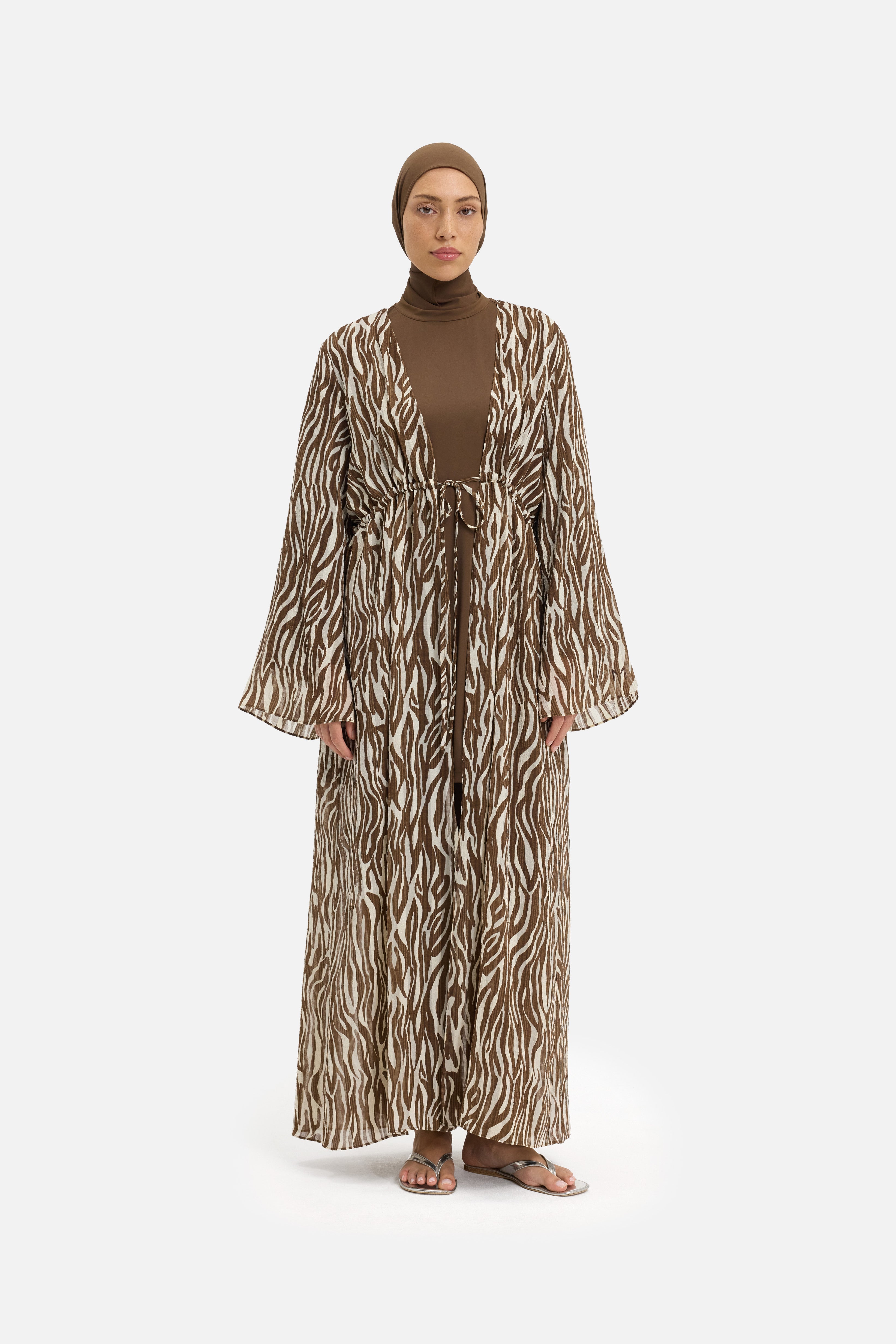 Beach Cover Up | Brown Zebra