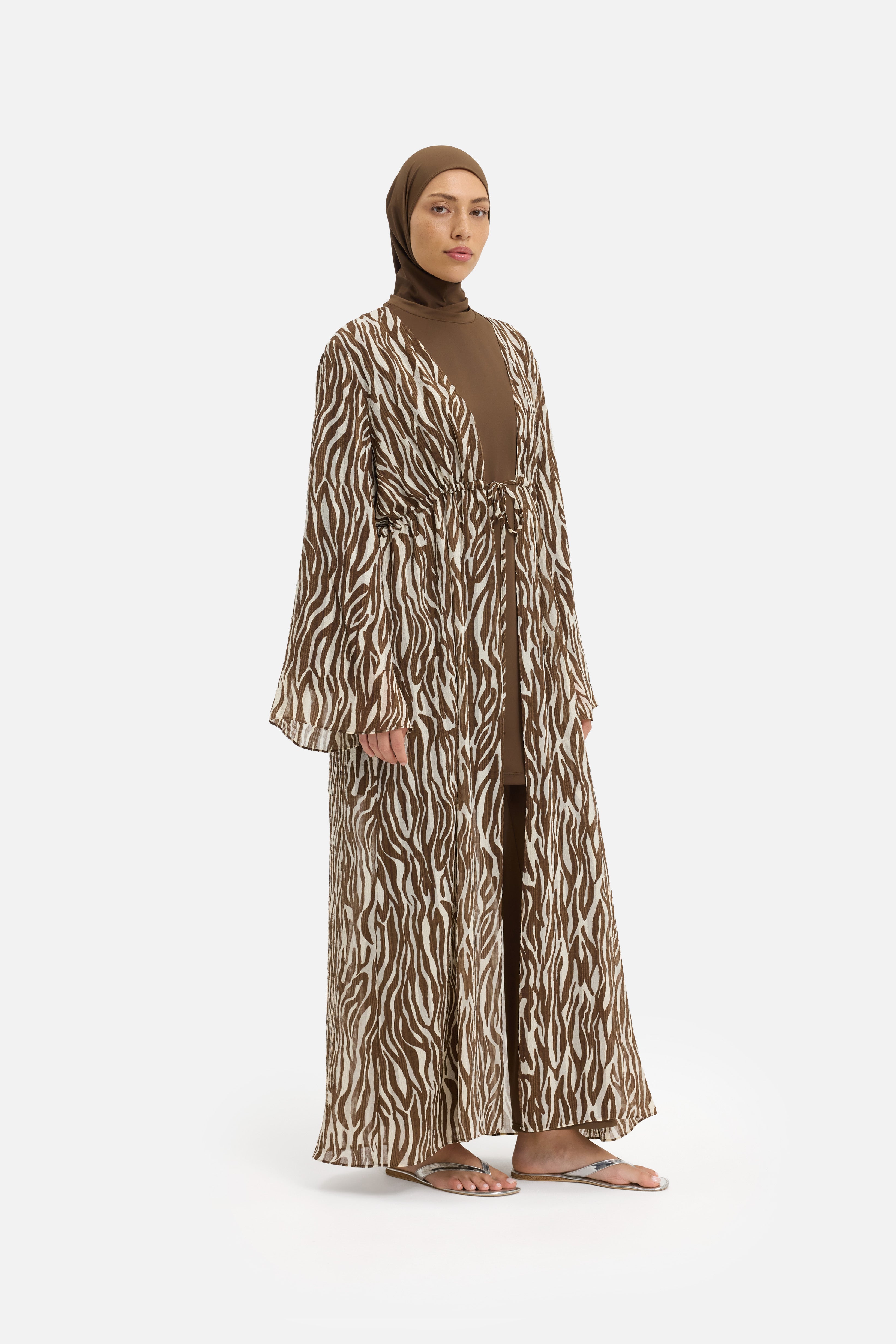 Beach Cover Up | Brown Zebra