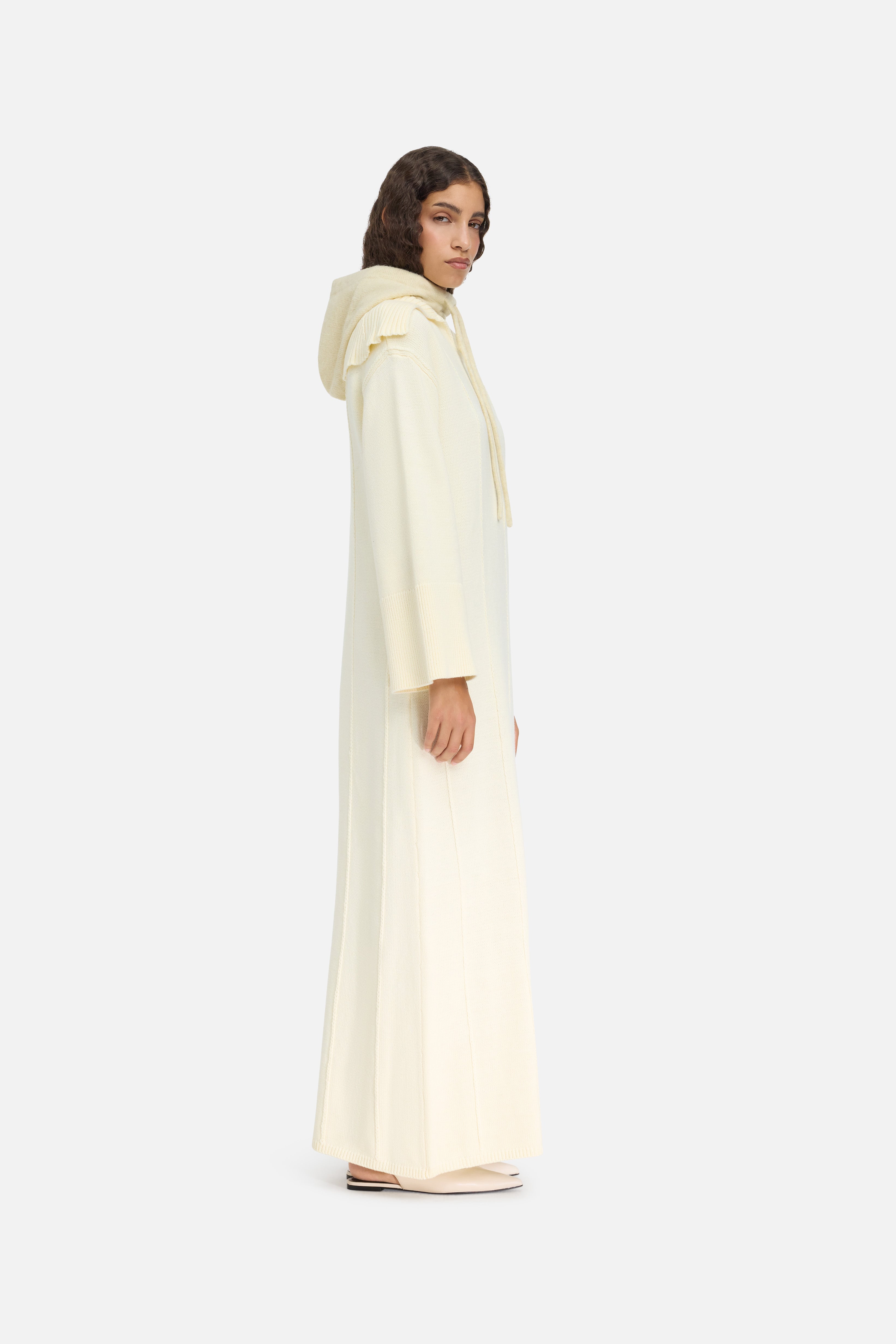 Brushed Knit Balaclava | Cloud White
