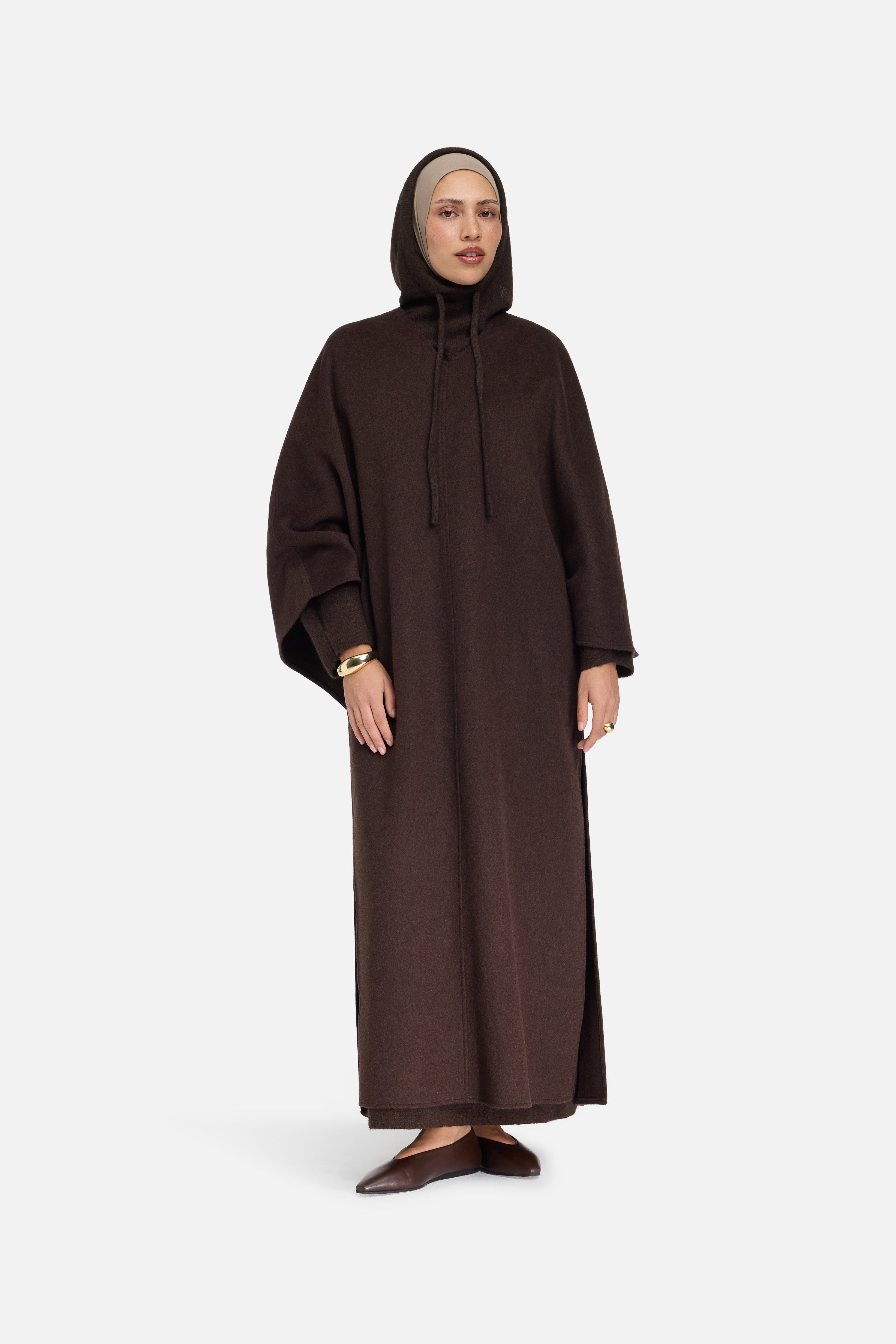 Brushed Knit Balaclava | Dark Brown | MERRACHI
