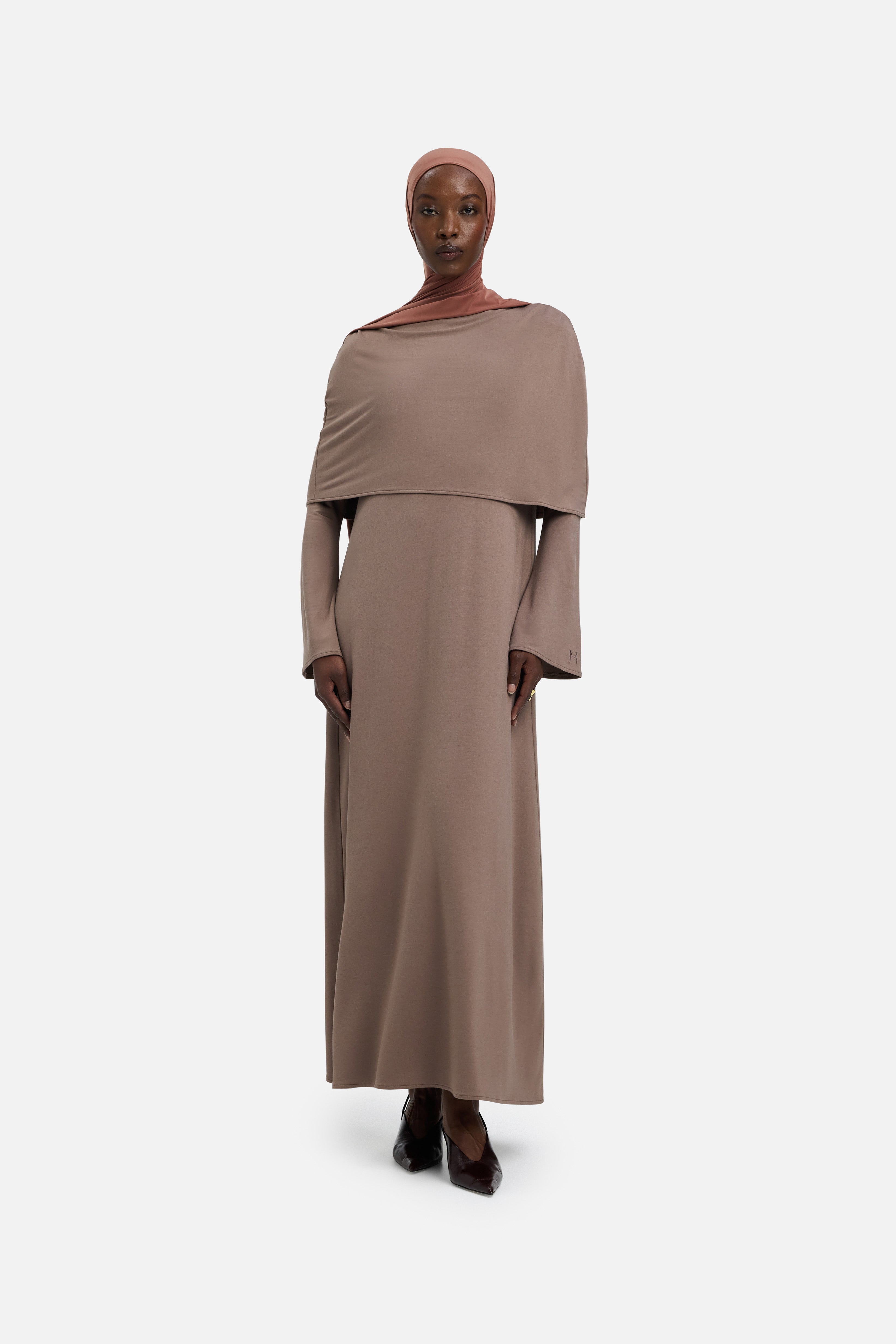 capelet dress Capelet Dress | Taupe Rose