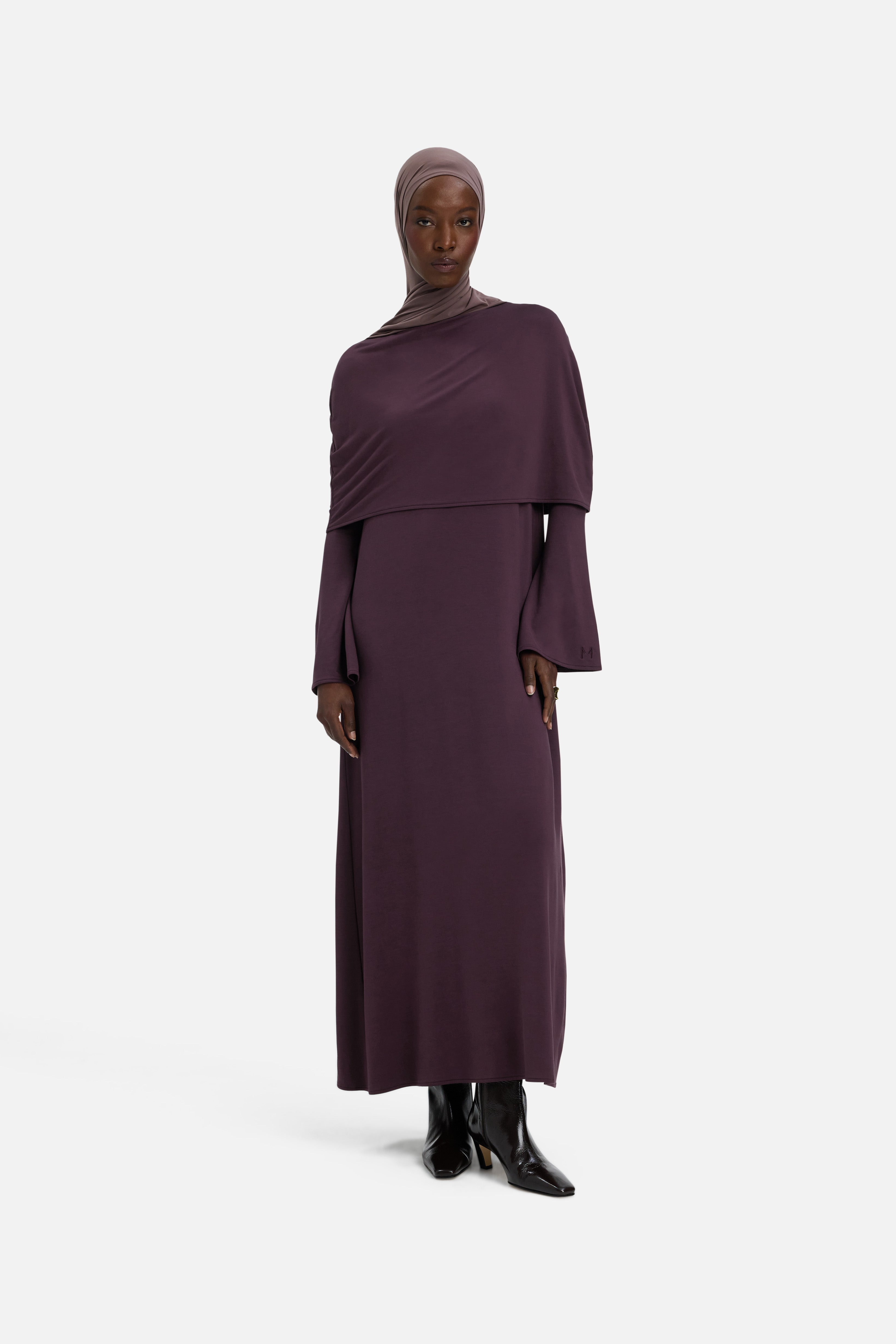 Capelet Dress | Vintage Purple | MERRACHI Capelet Dress | Vintage Purple | MERRACHI