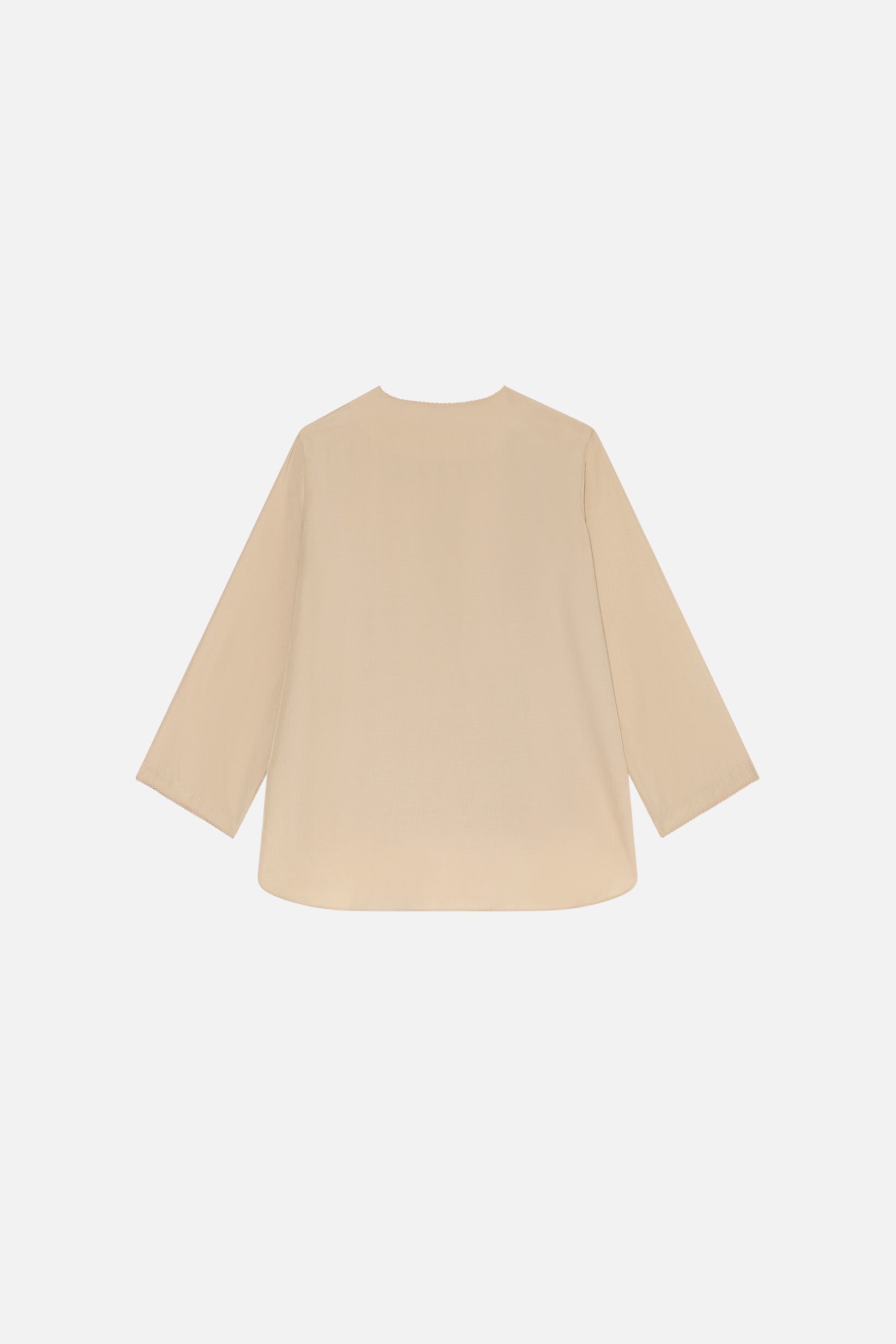 Crossover Collar Blouse | Oat