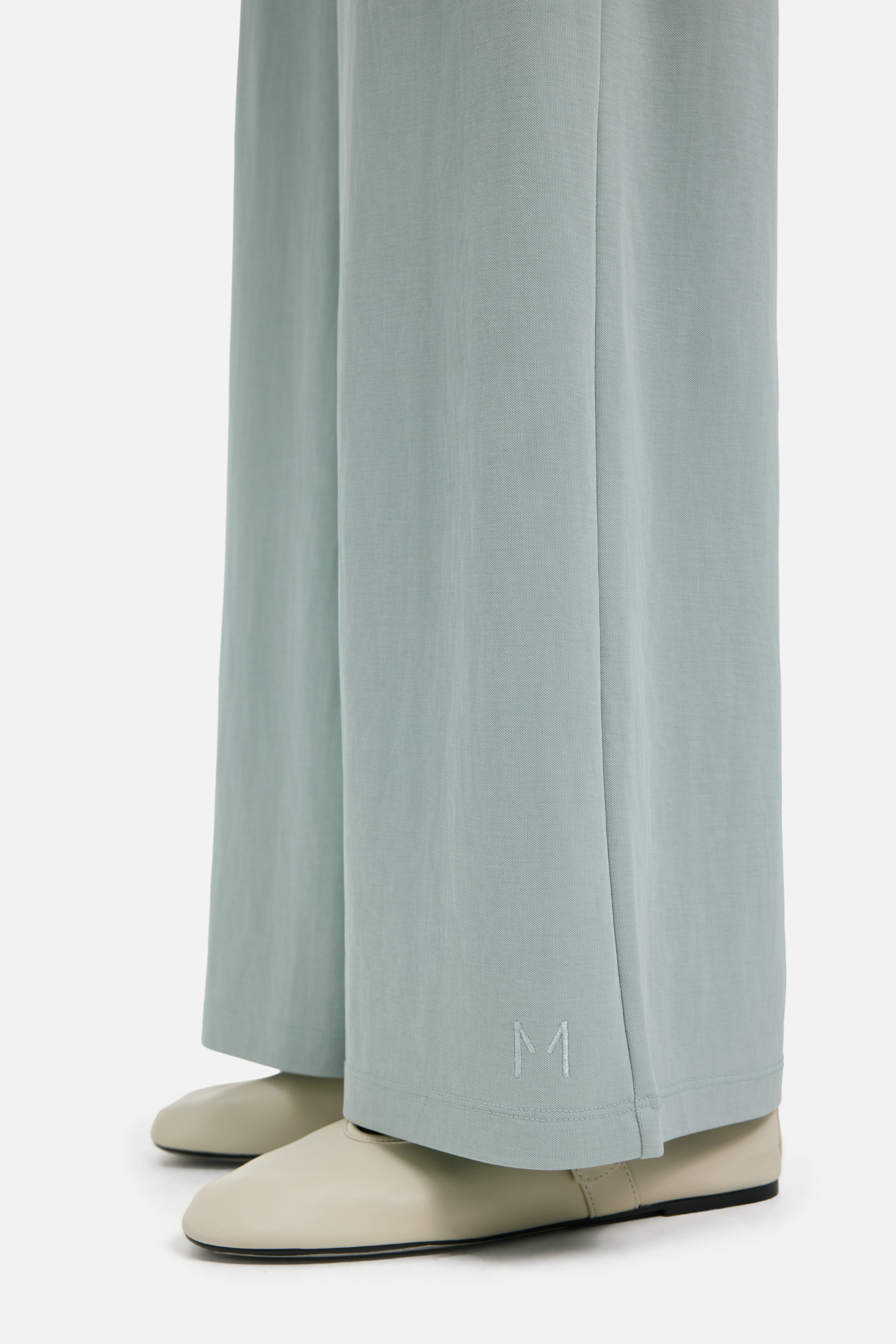 Drape Jersey Pants | Aqua Gray