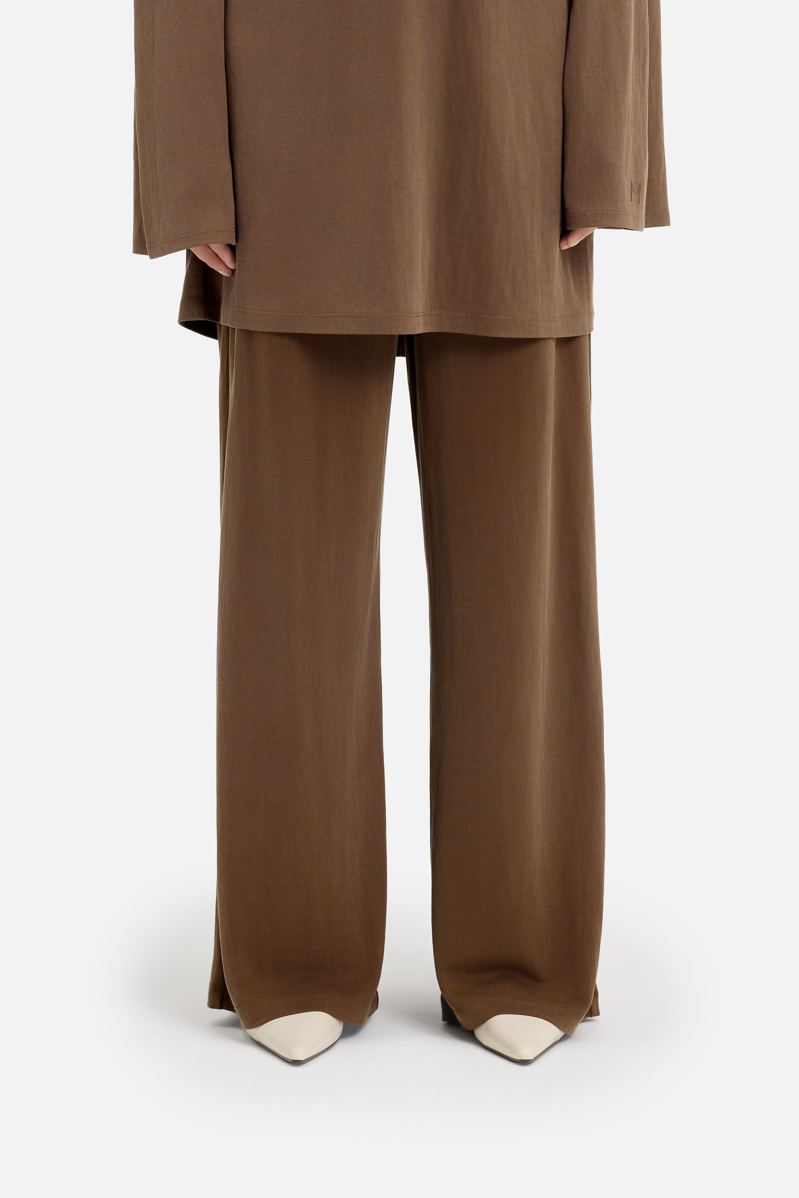 Drape Jersey Pants | Dark Terra
