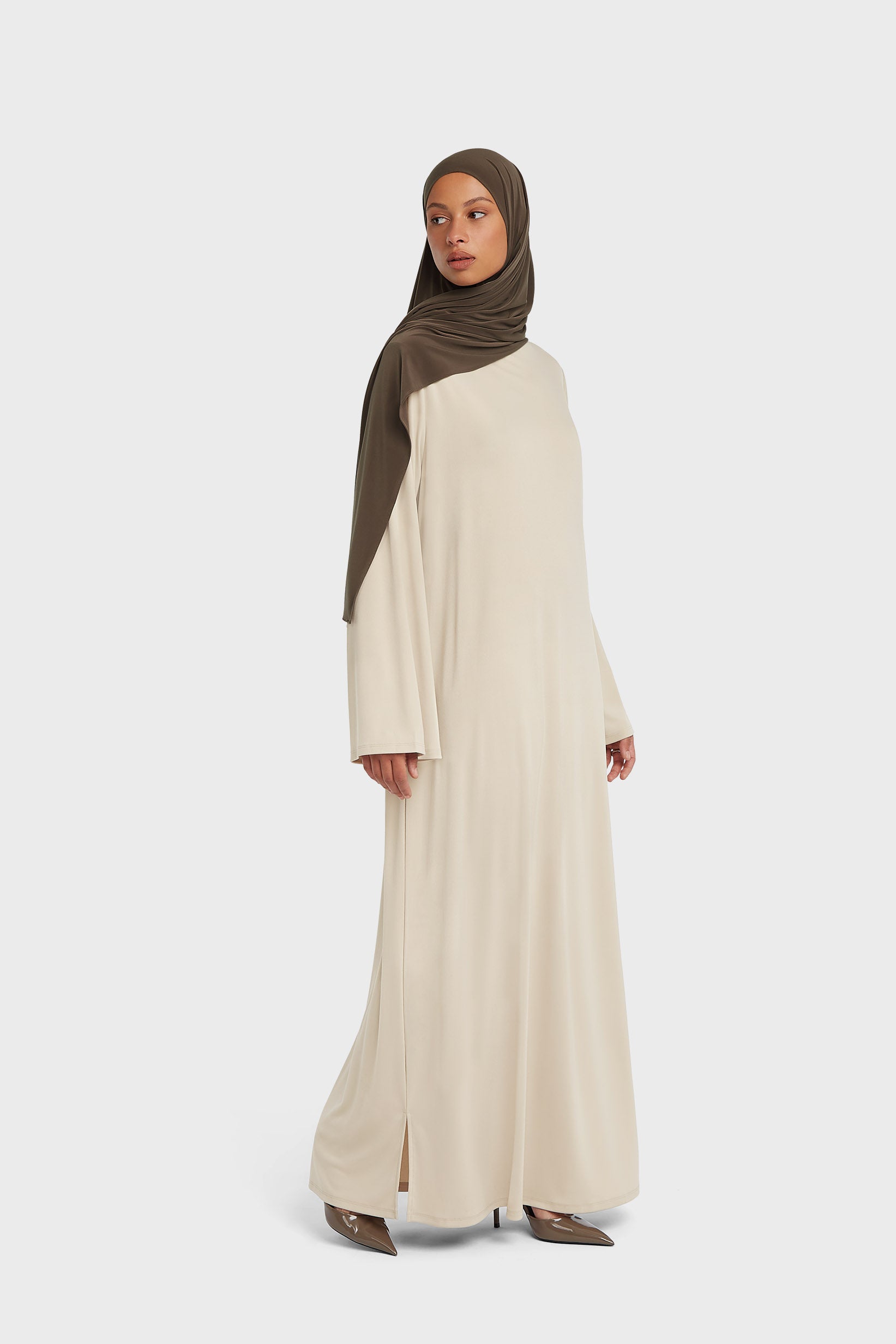 Essential Jersey Dress Regular | Soft Taupe