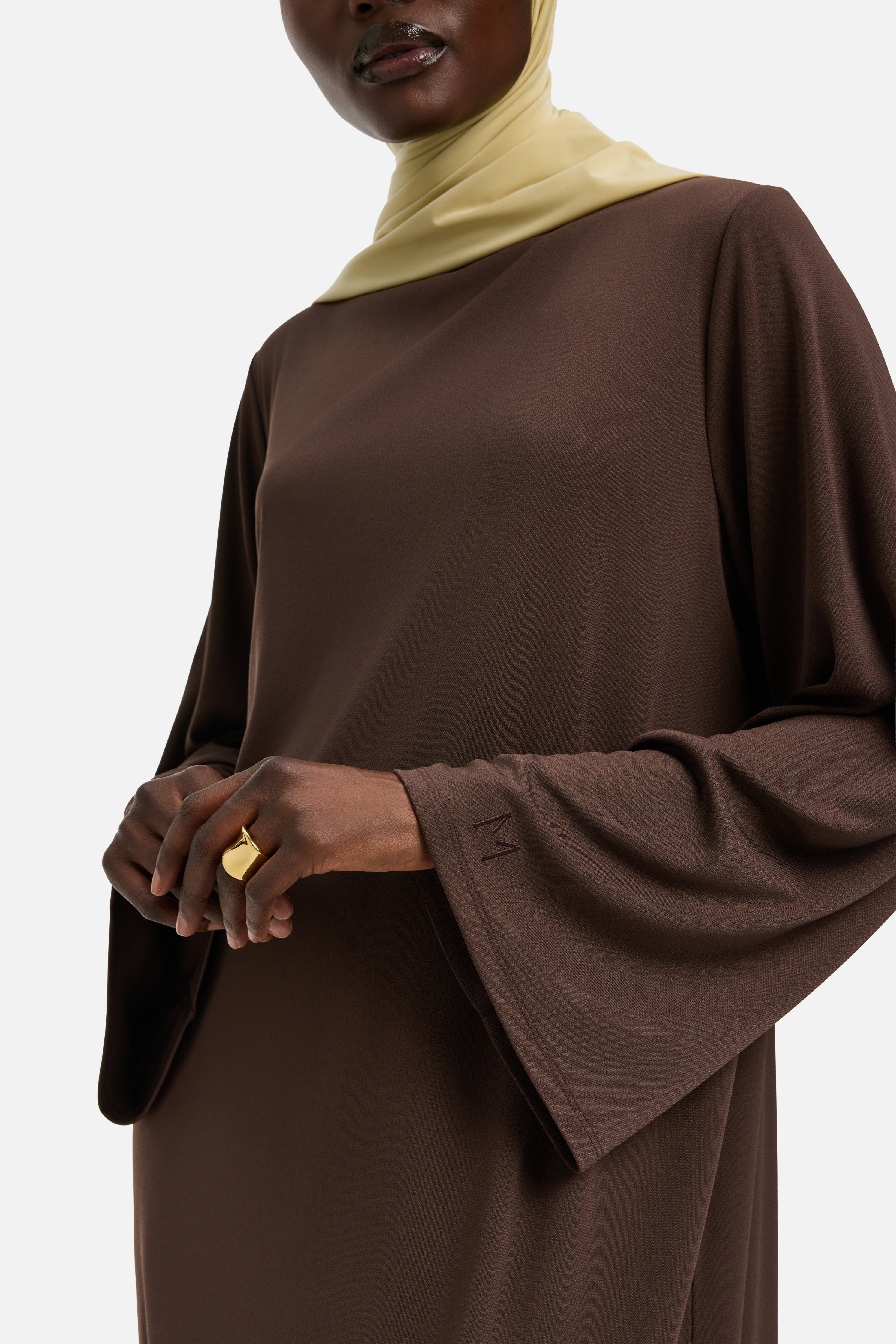 Essential Jersey Dress Regular | Burnt Mocha