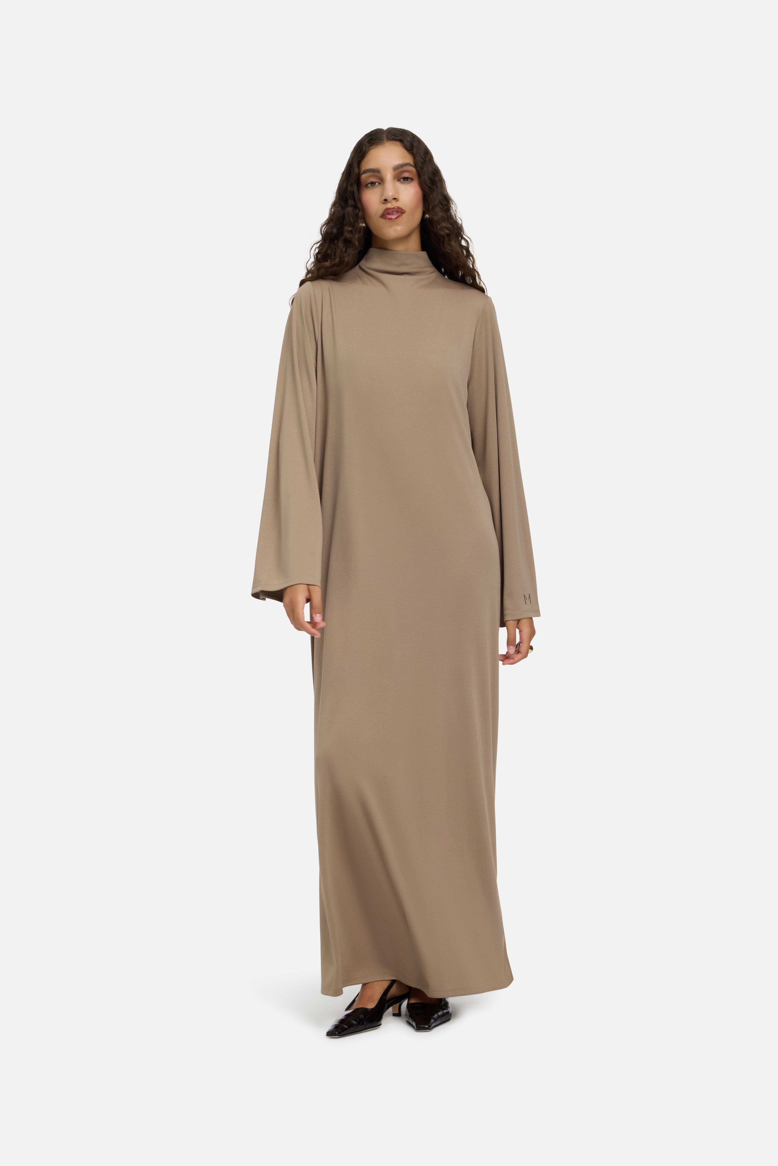 Essential Jersey Dress Regular | Khaki | MERRACHI