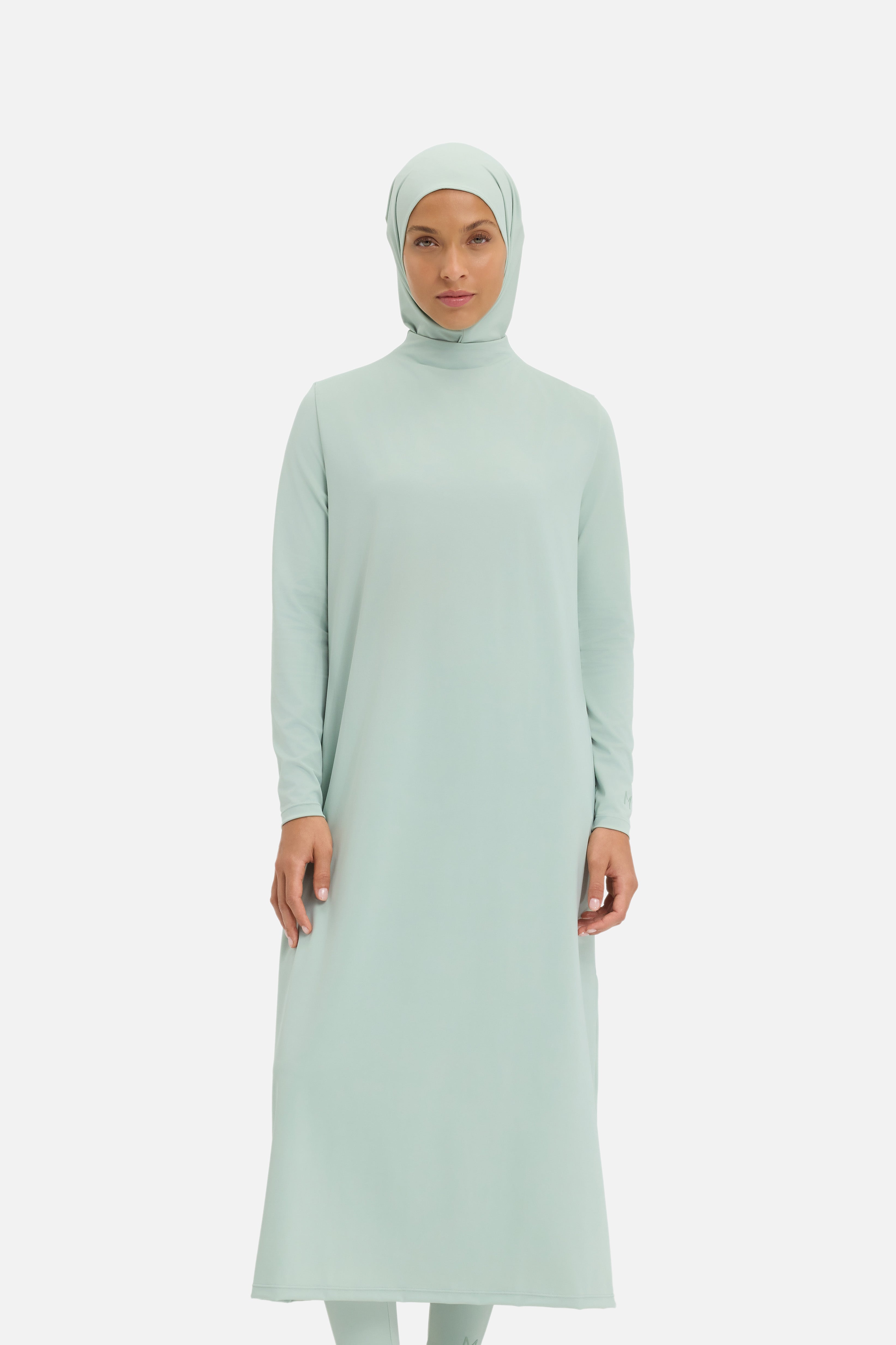 Essential Swim Dress | Aqua Gray