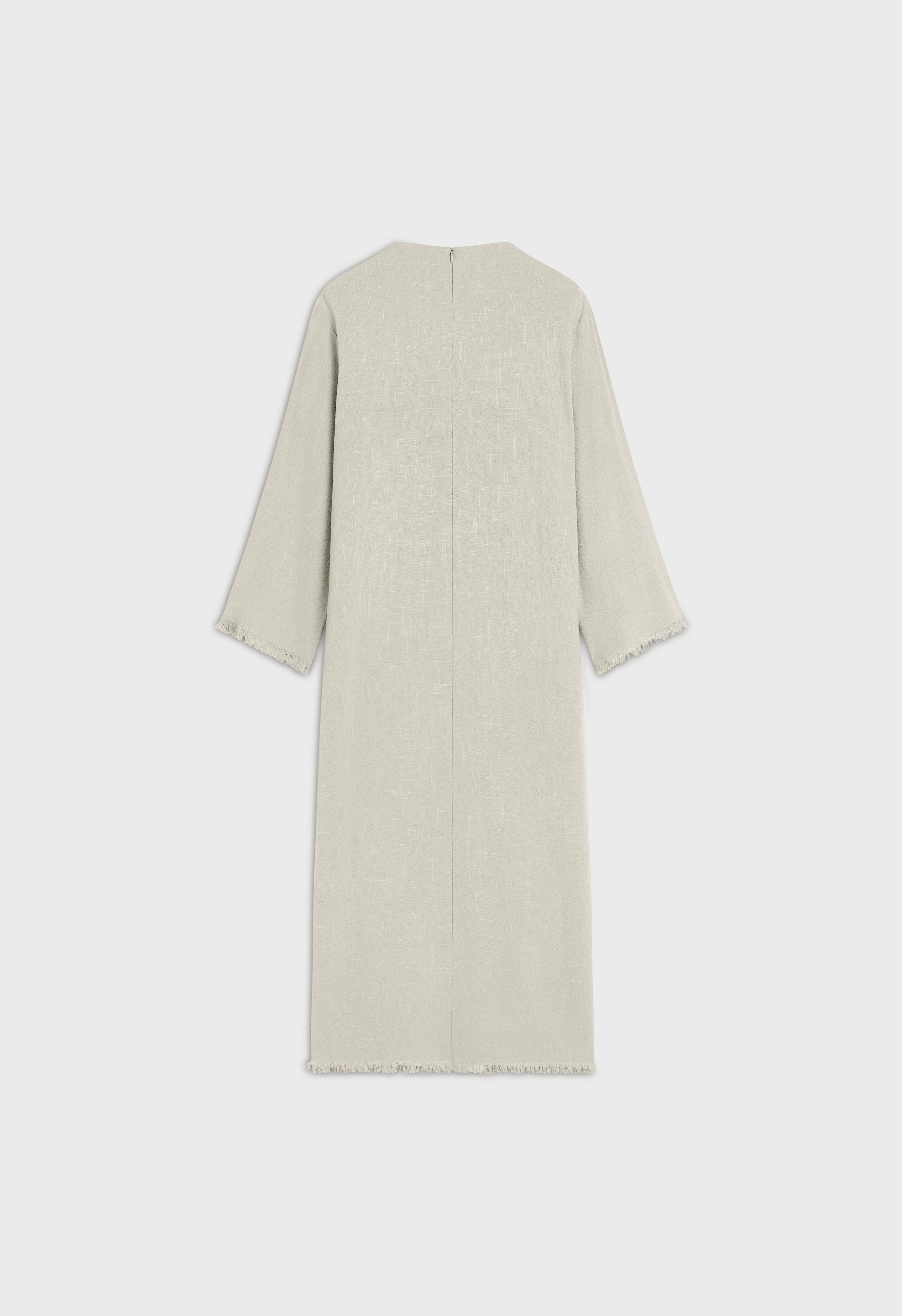 Frayed Hem Dress | Light Storm