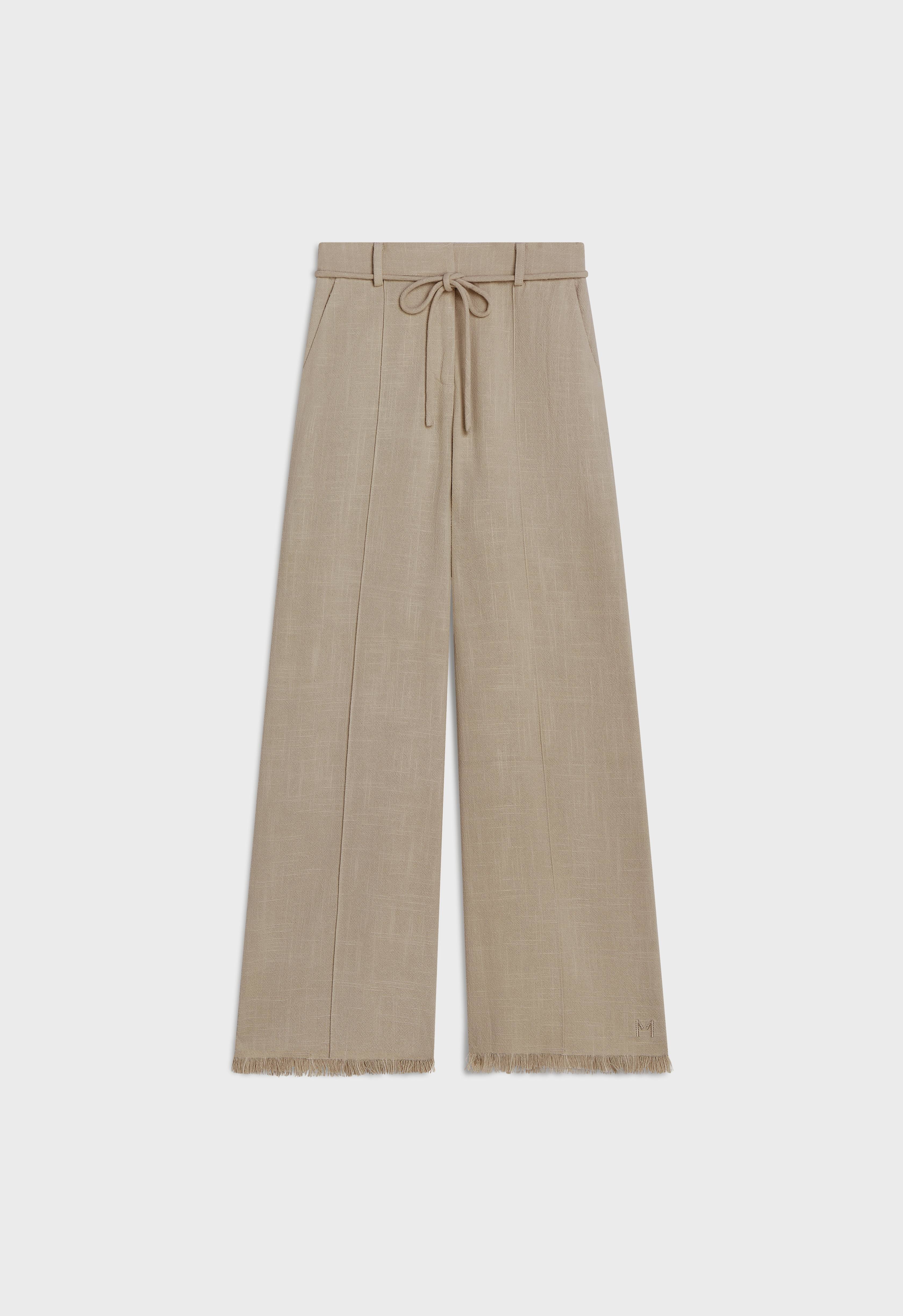 Frayed Hem Pants | Desert Brown