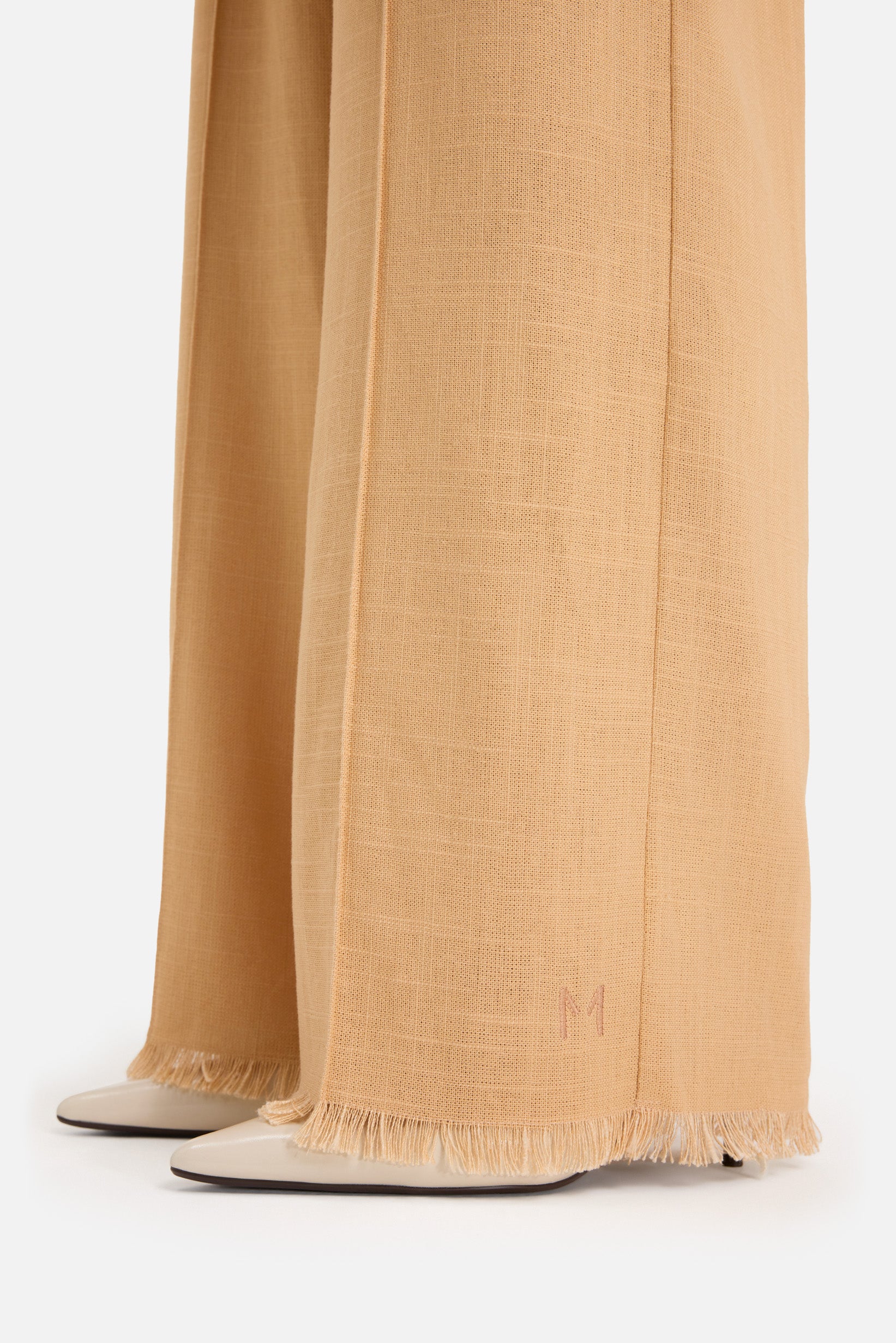Frayed Hem Pants | Soft Biscotti