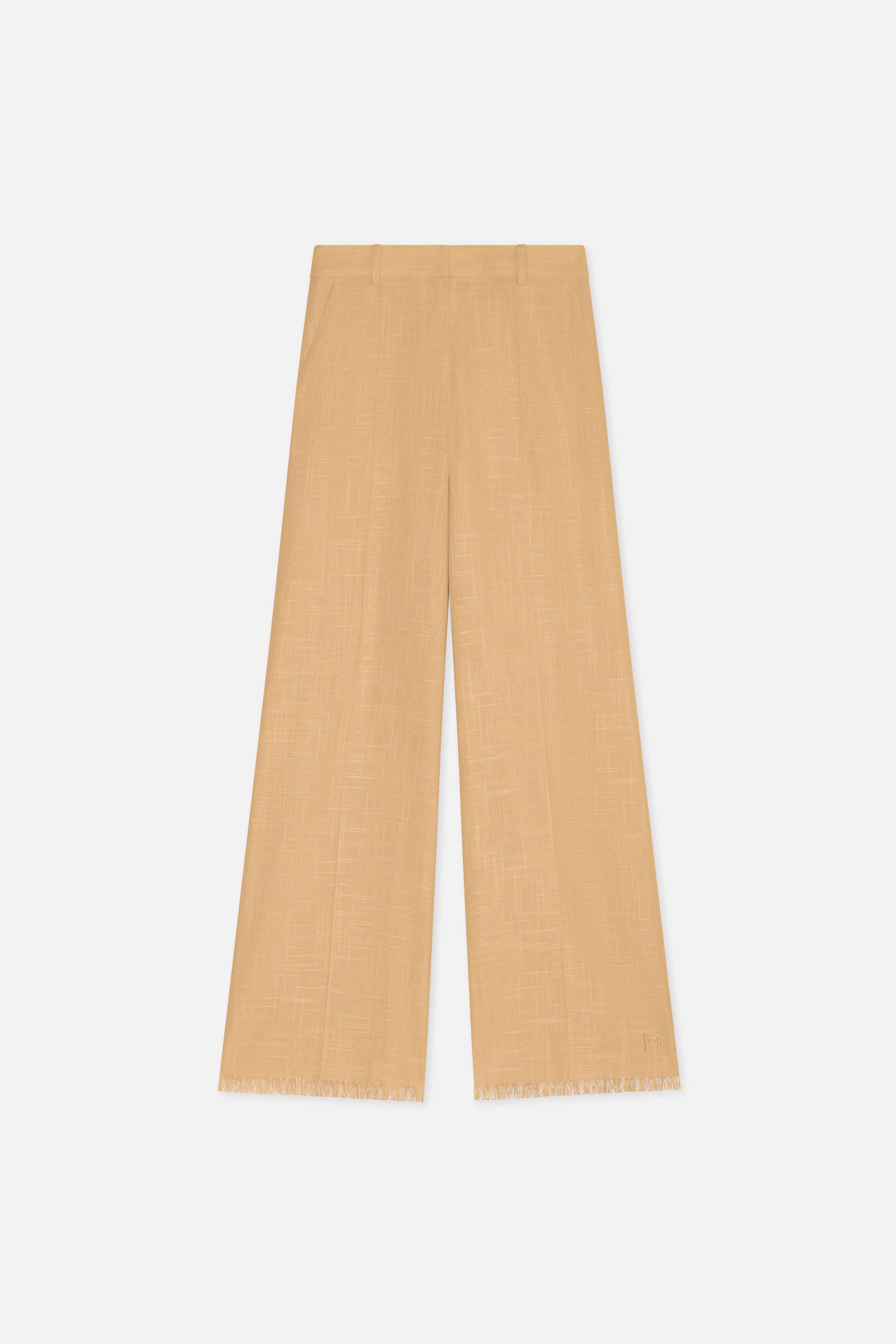 Frayed Hem Pants | Soft Biscotti
