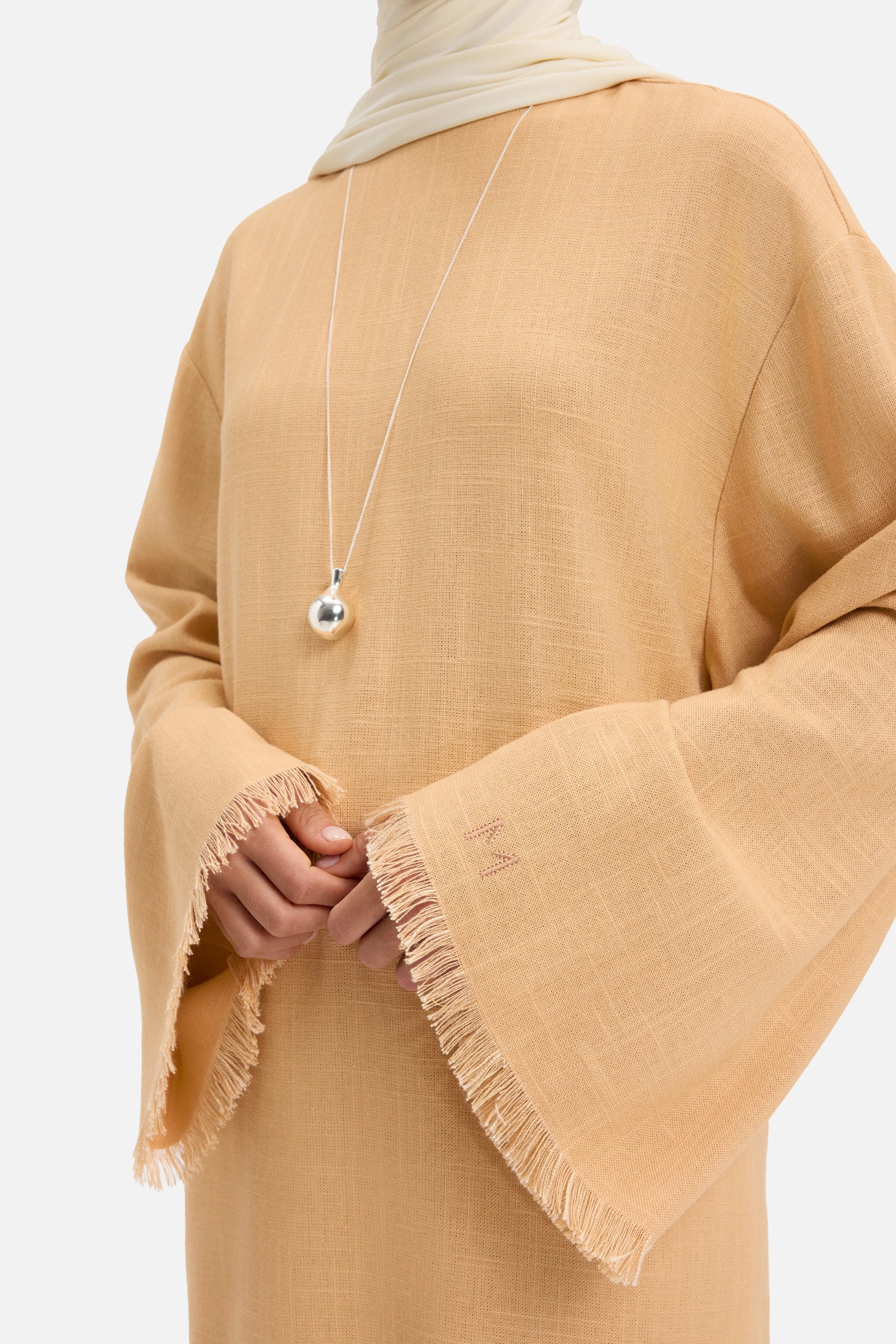 Frayed Hem Top | Soft Biscotti