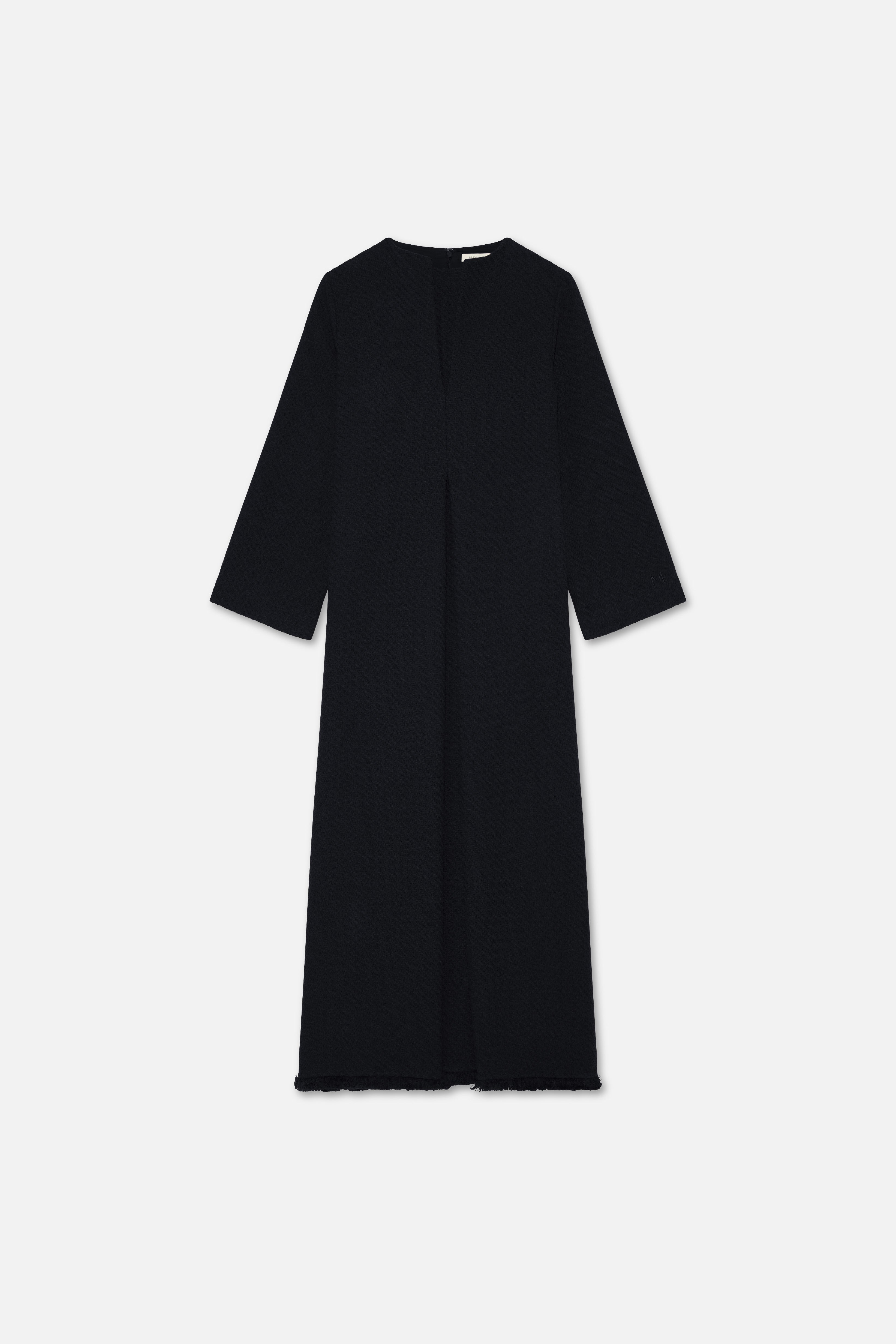 Flat lay front black dress
