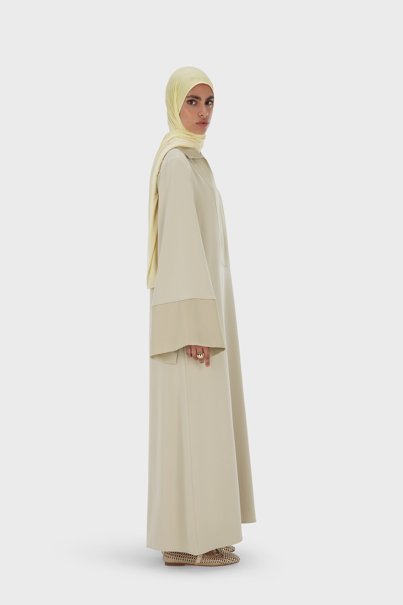 Kaftan Dress Short | Moss Gray