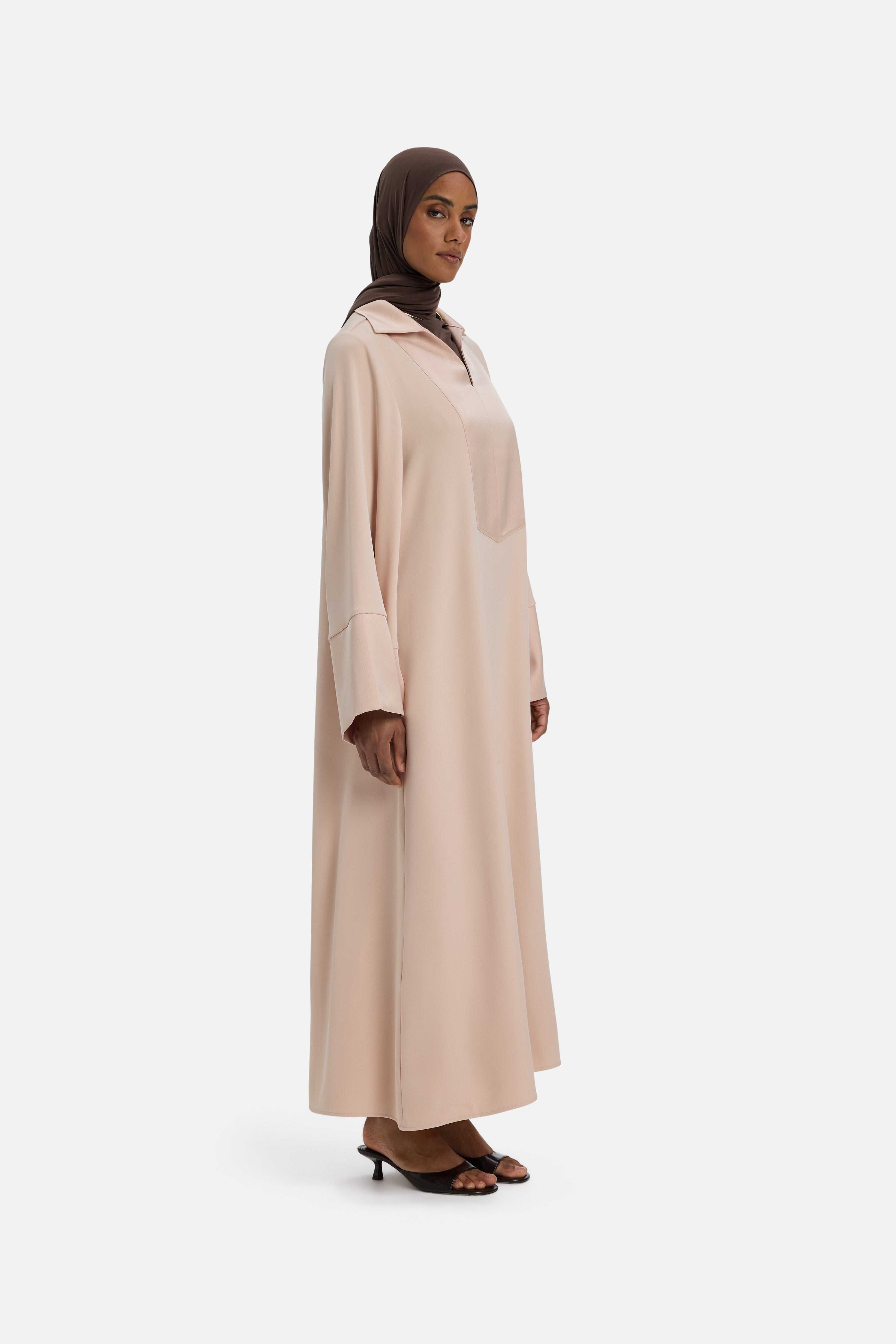 Kaftan Dress Short | Dark Rose