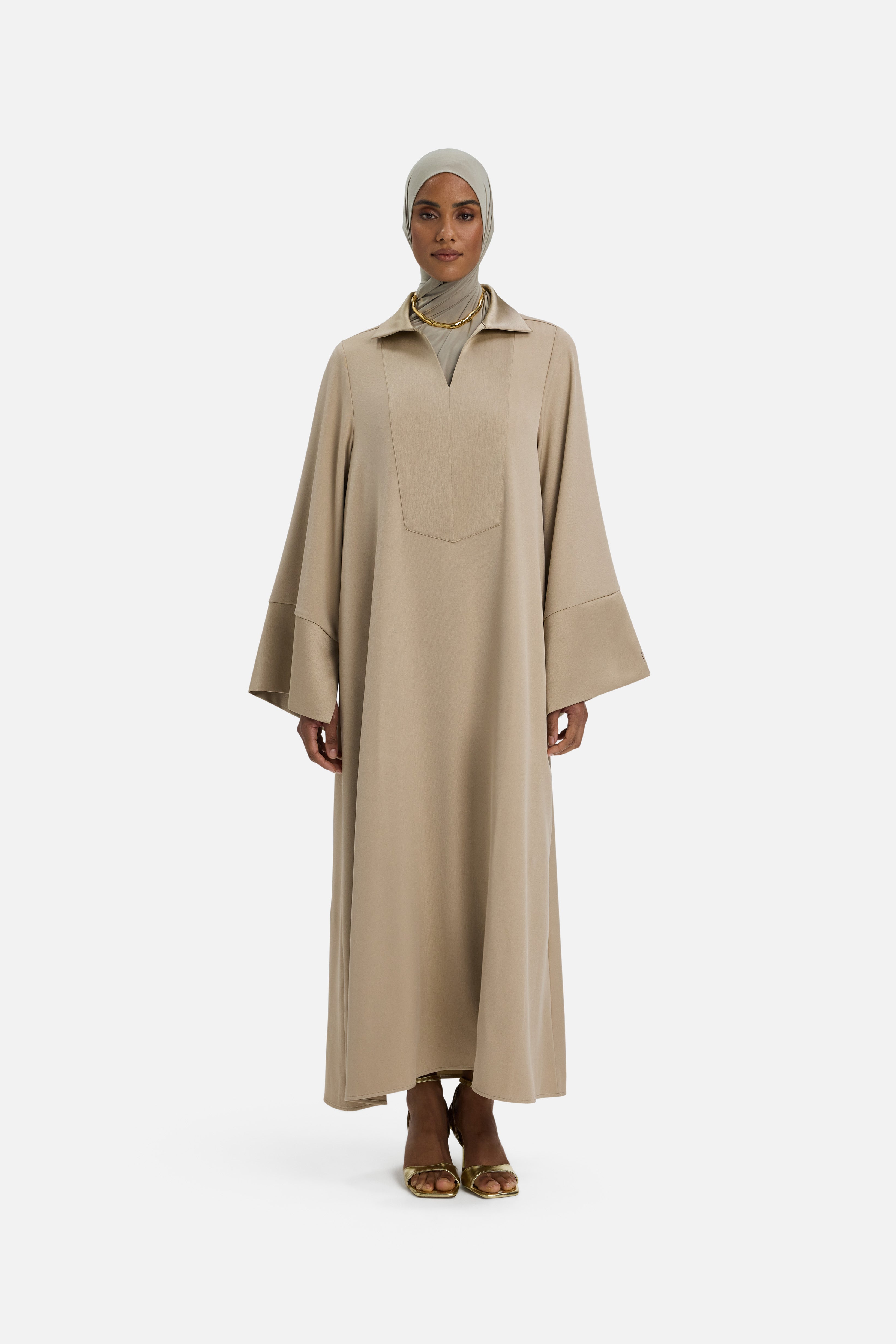 Kaftan Dress Short | Mocha