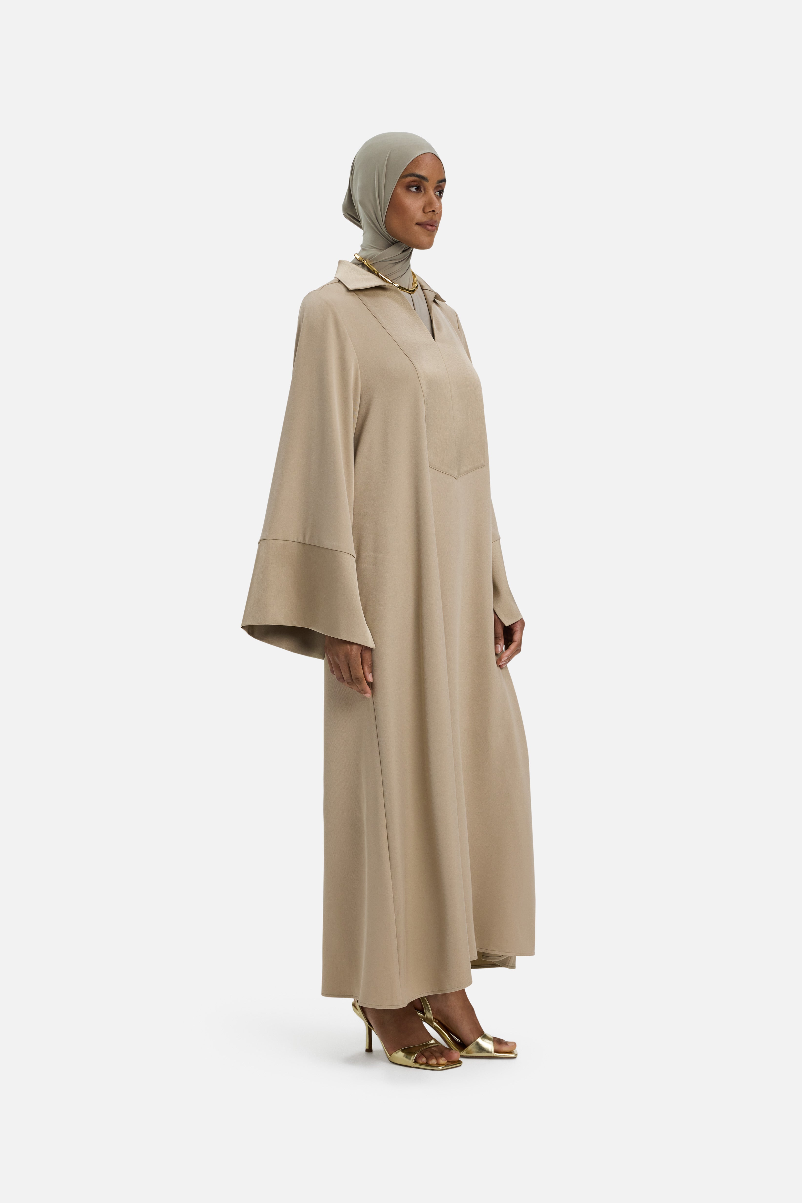 Kaftan Dress Short | Mocha