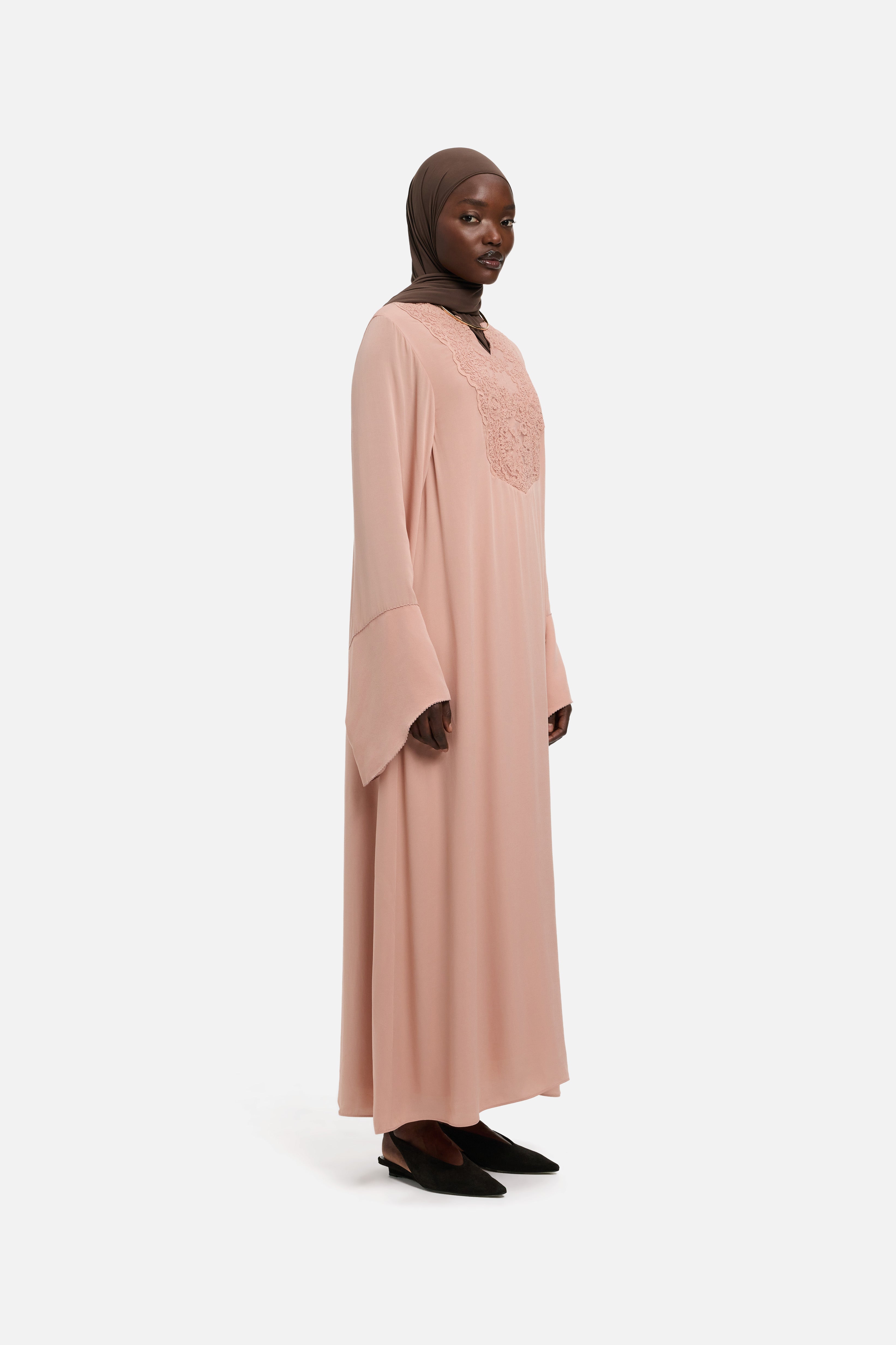 Kaftan Lace Dress | Deep Rose