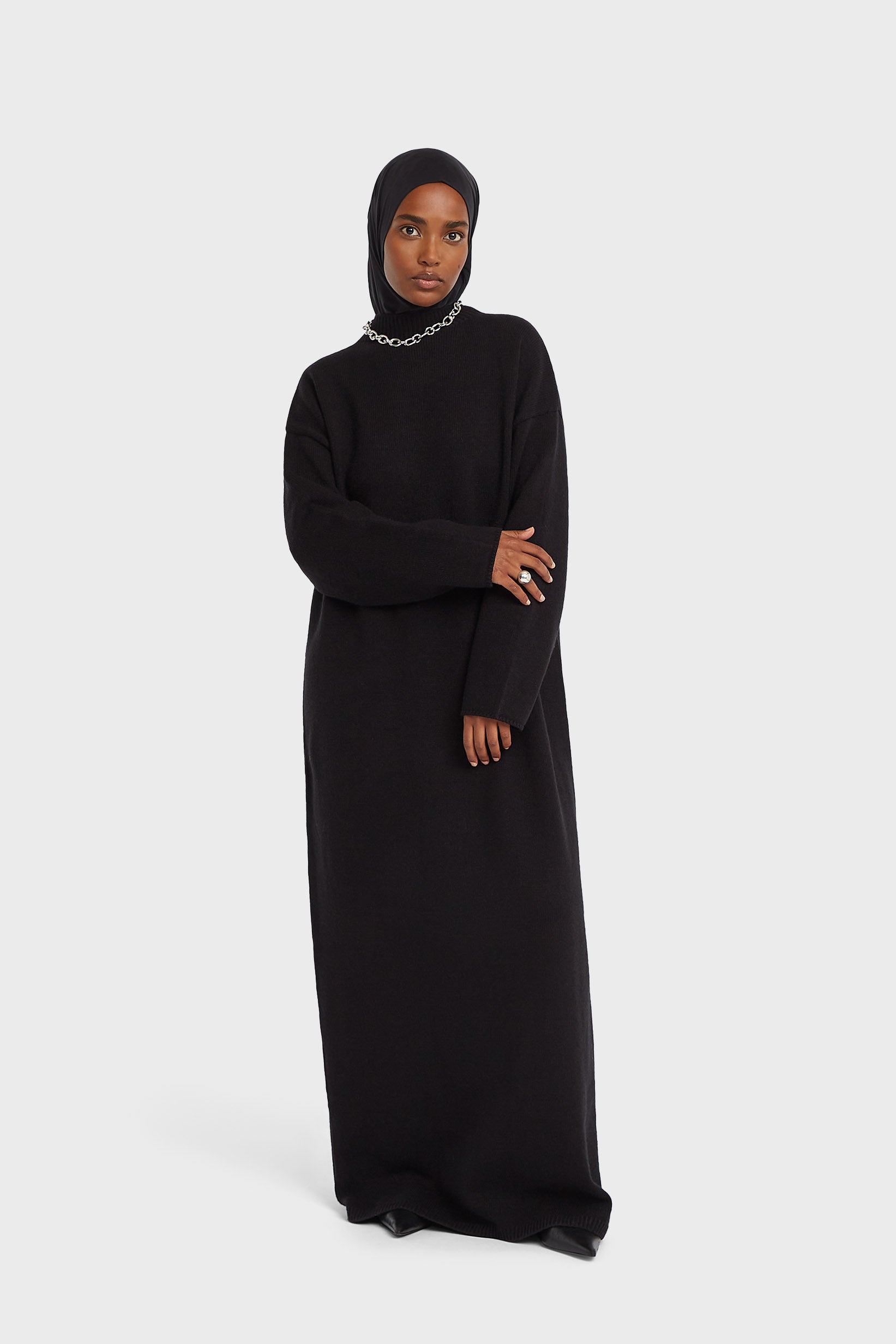 Knitted Dress | Black | MERRACHI Knitted Dress | Black | MERRACHI