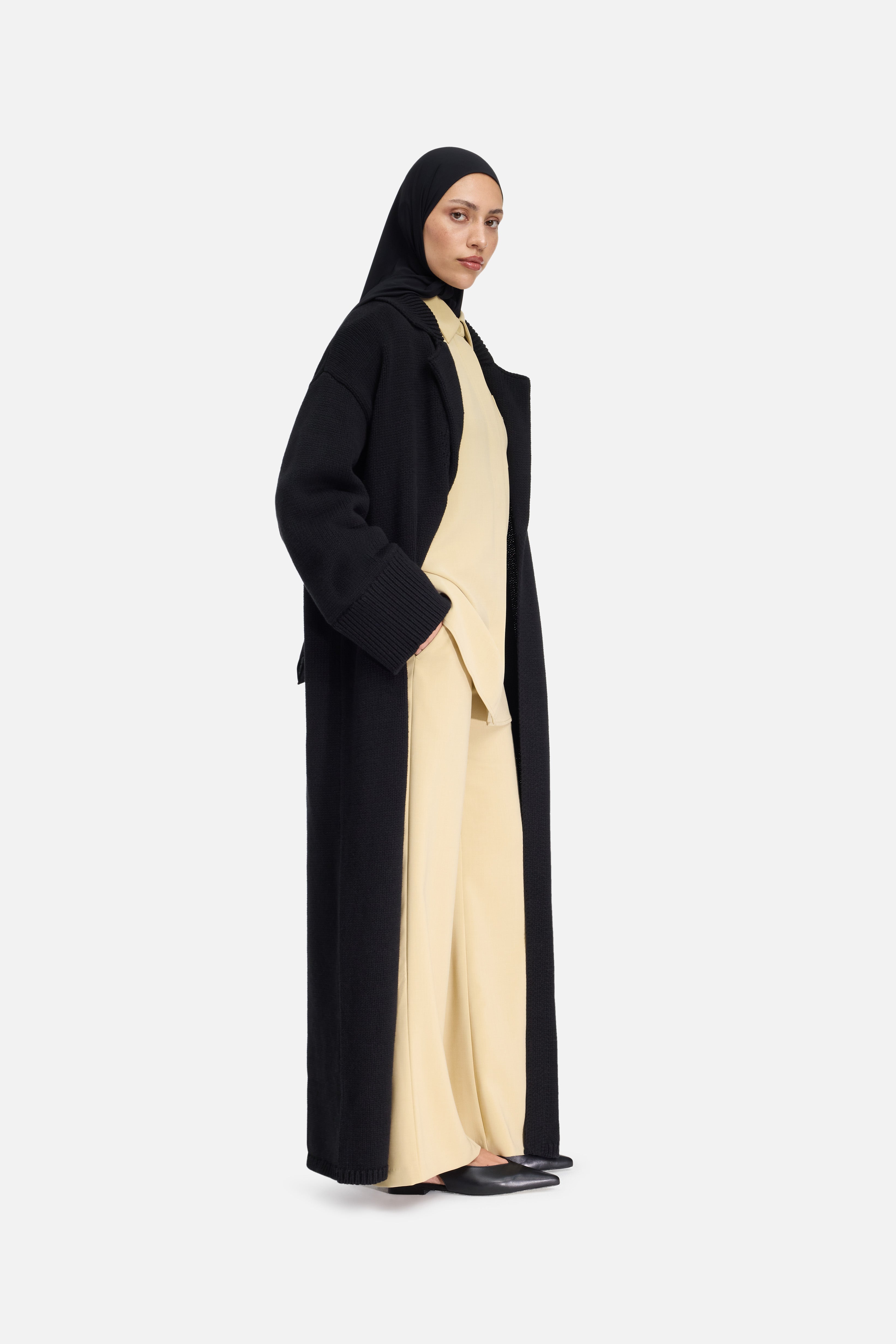 Knitted Abaya | Black