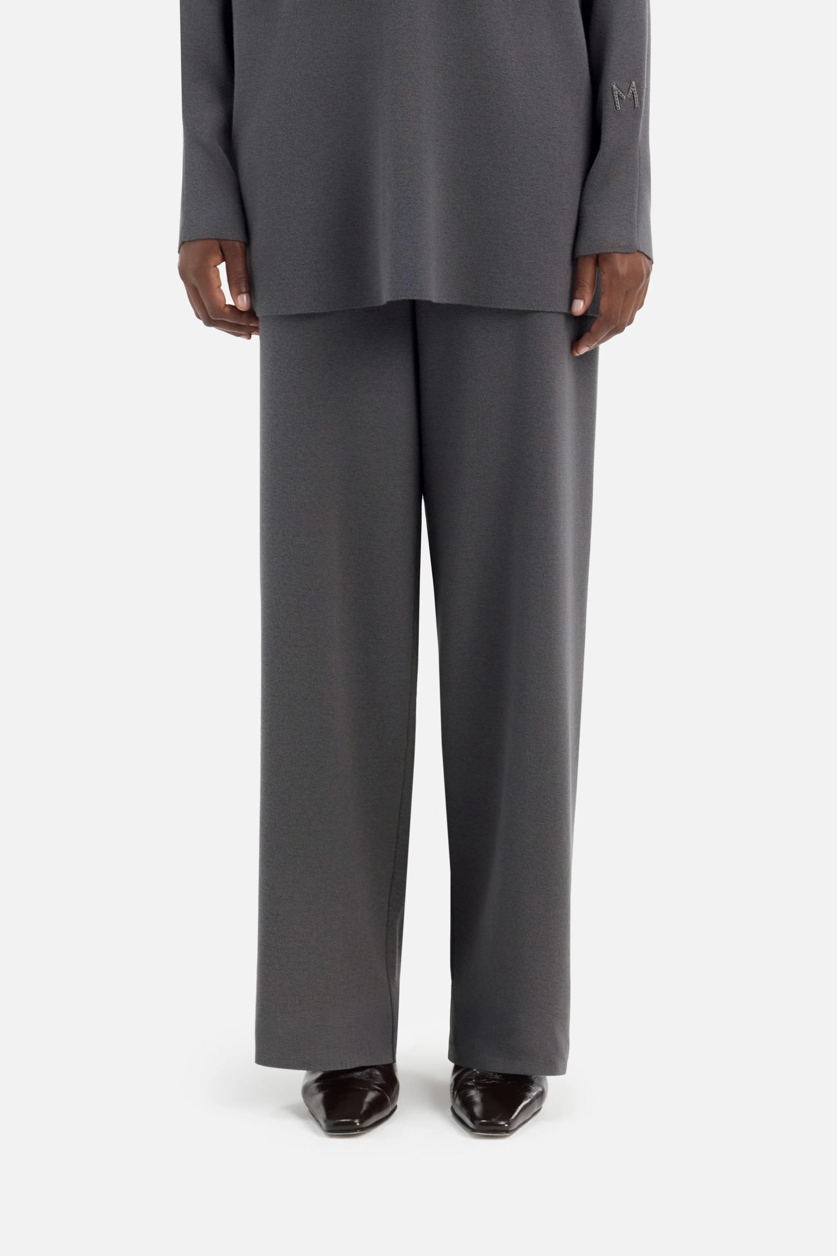 Knitted Trousers | Carbon Grey