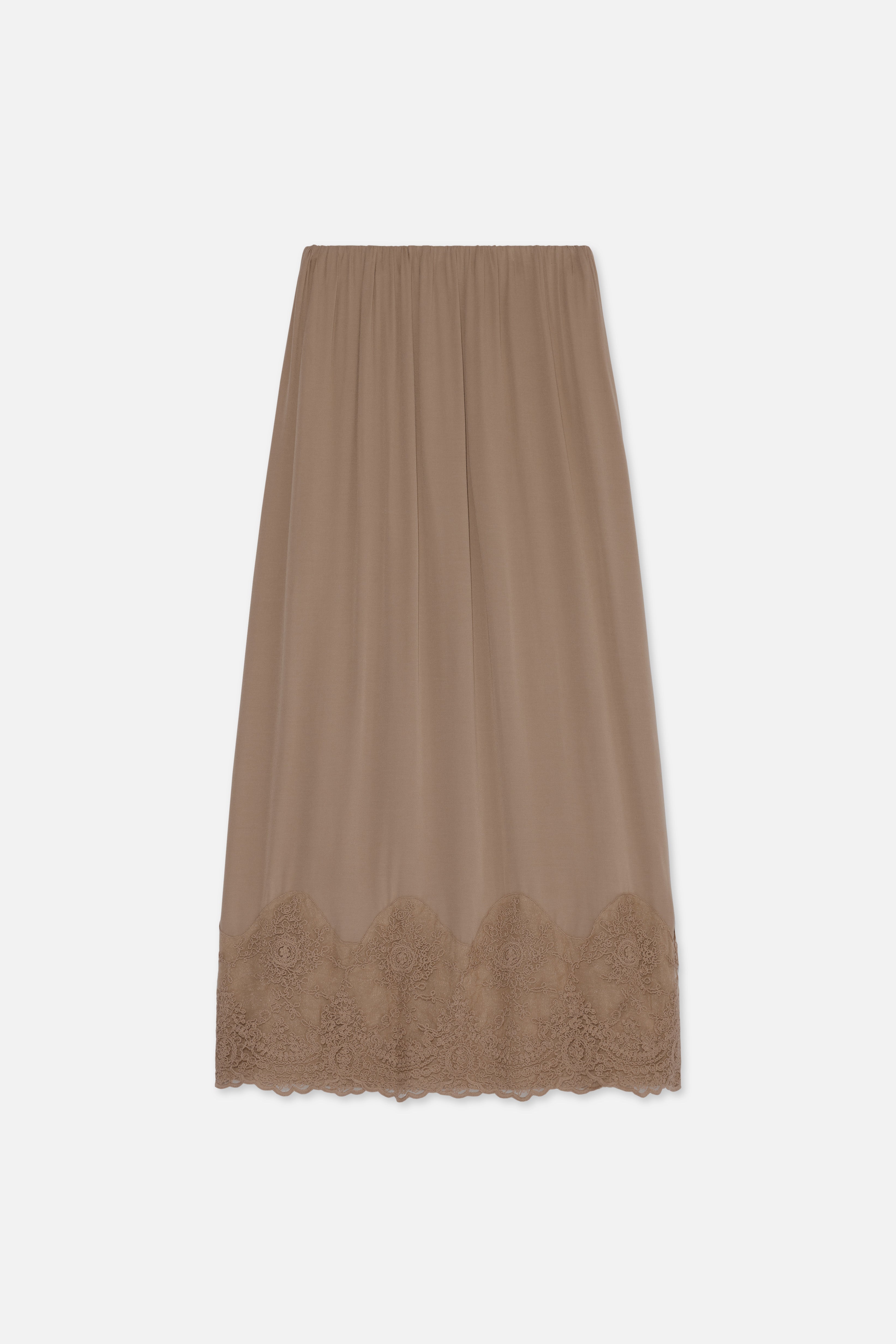 Lace Detailed Skirt | Khaki