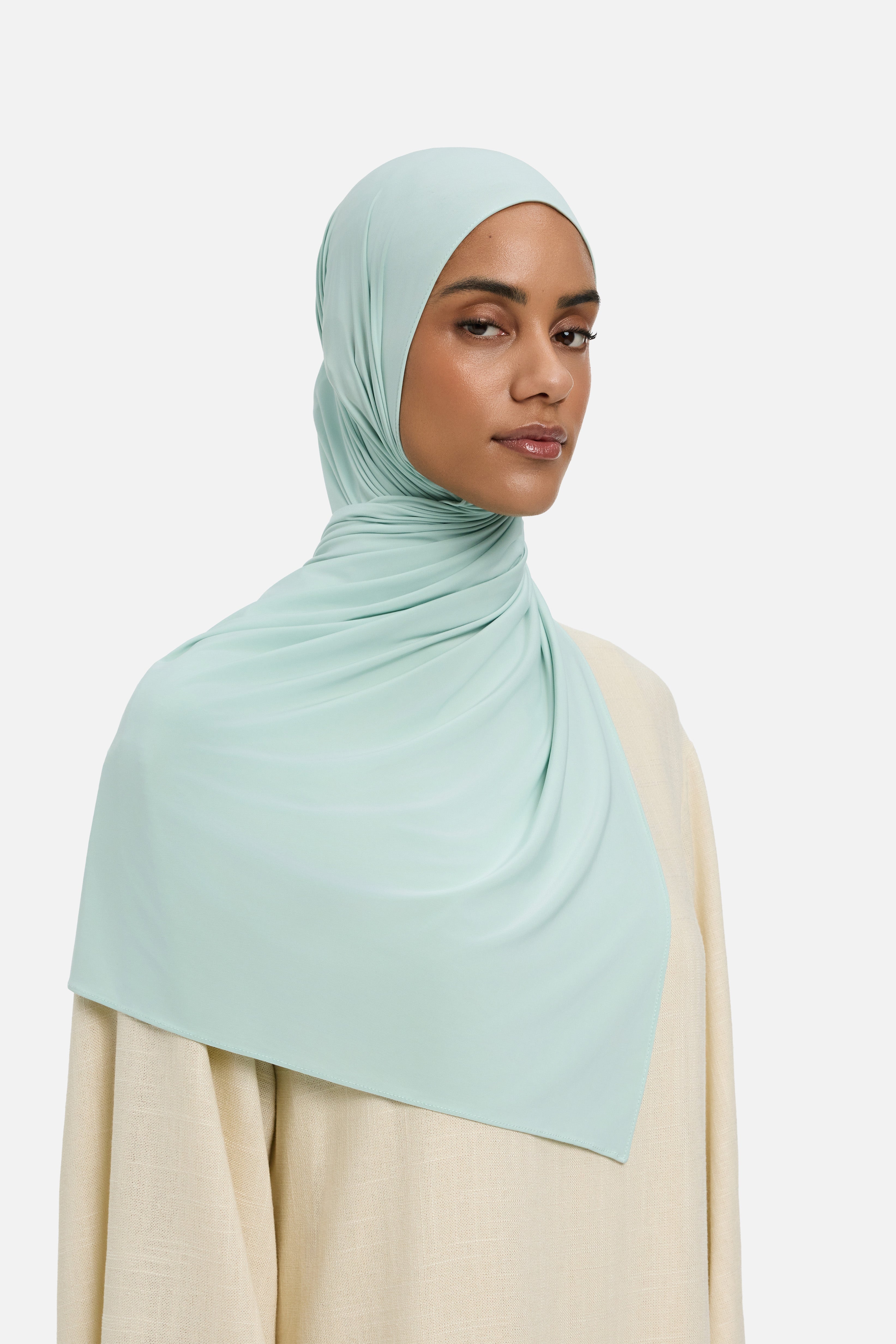 Liquid Jersey Scarf | Summer Blue