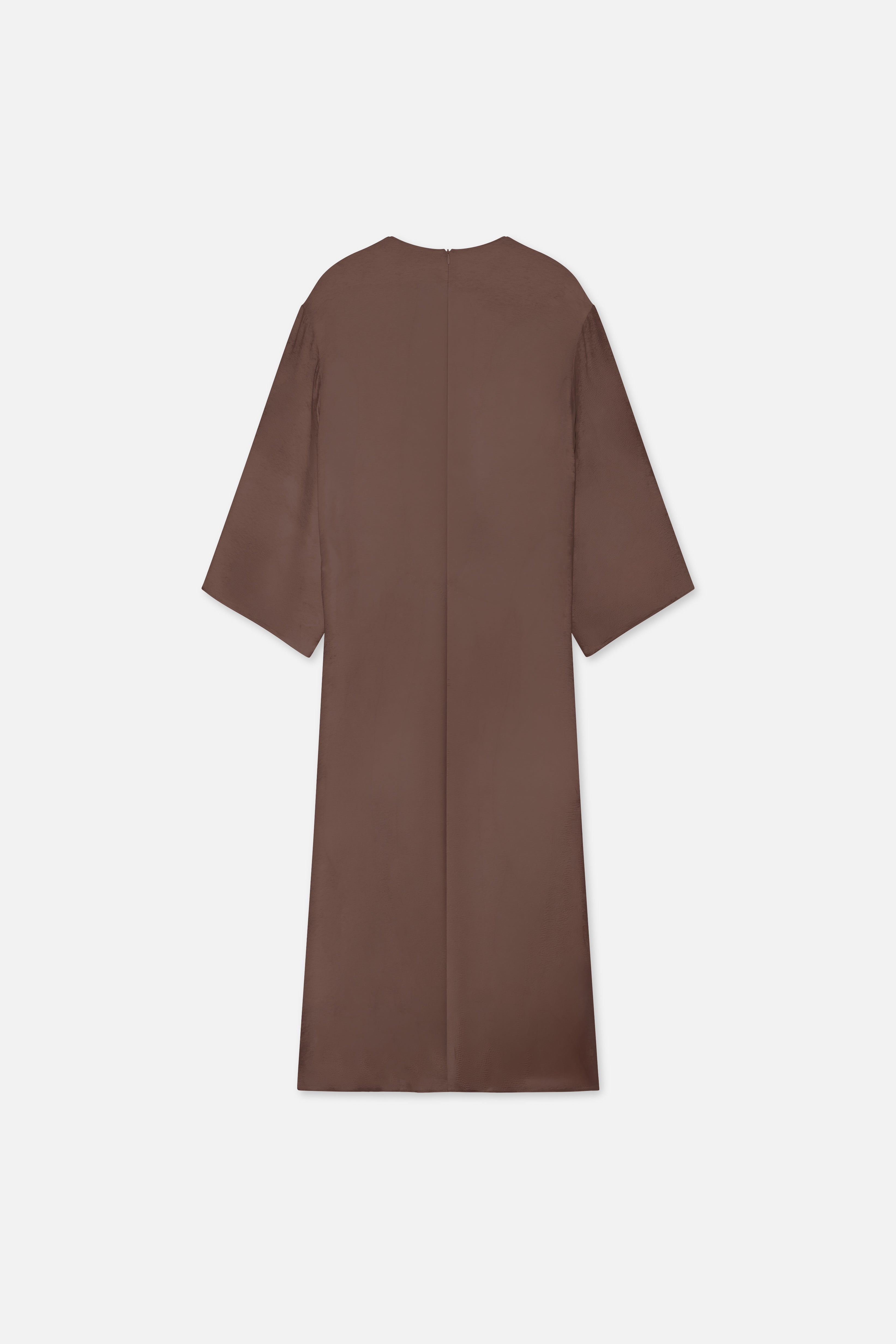Marble Crew Neck Dress | Ash Brown