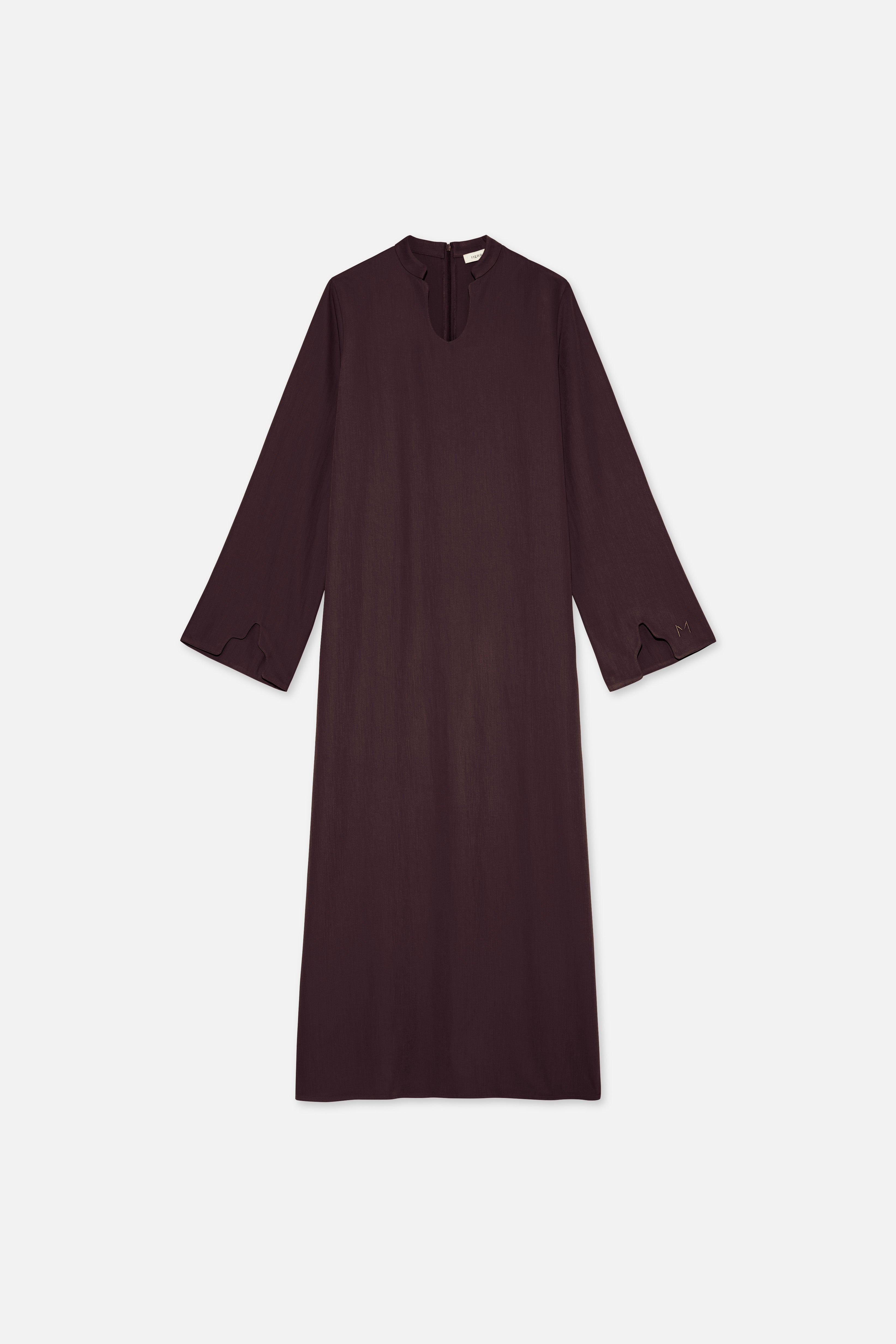 Flat lay front purple dress