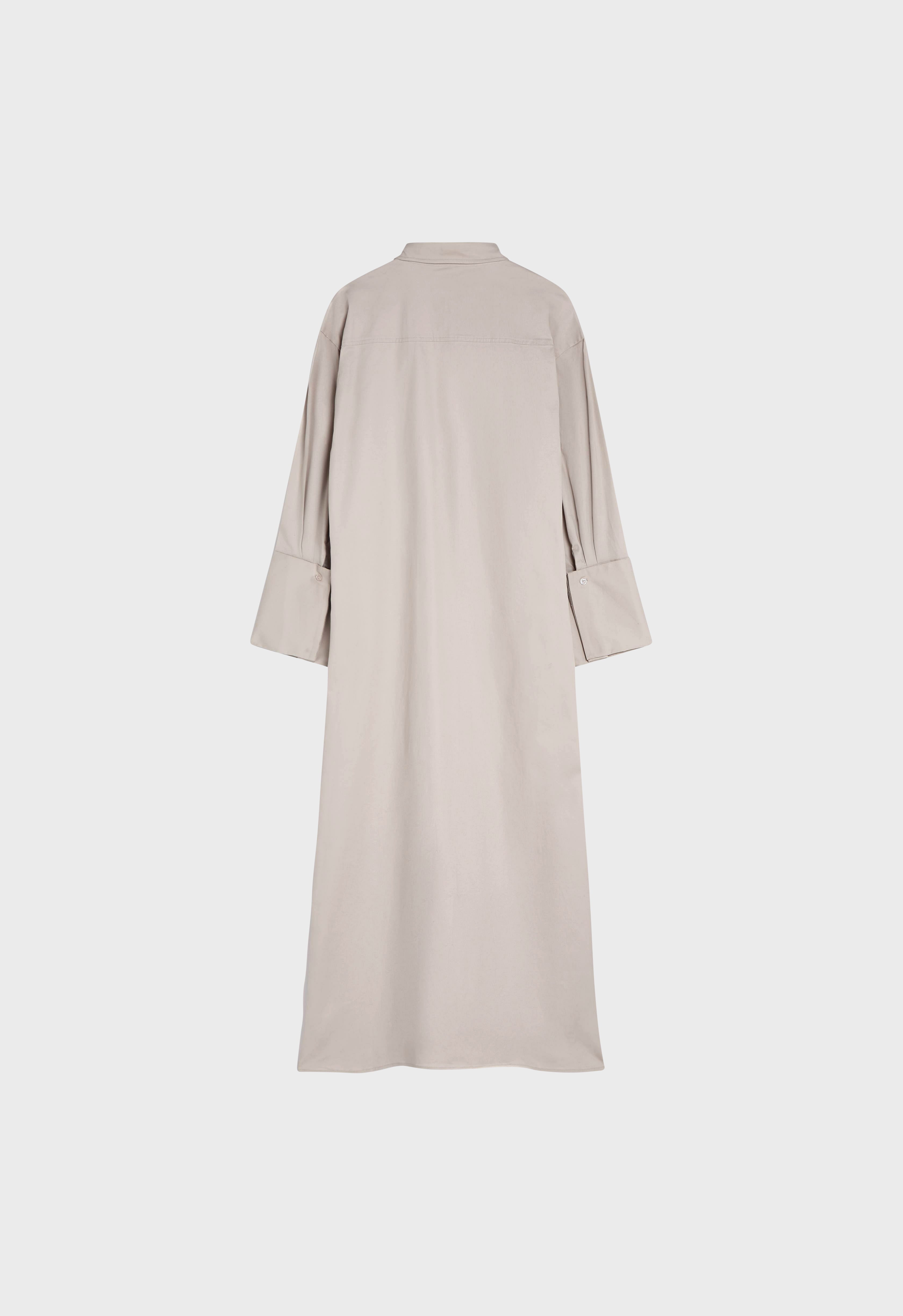 Poplin Long Shirt | Soft Taupe