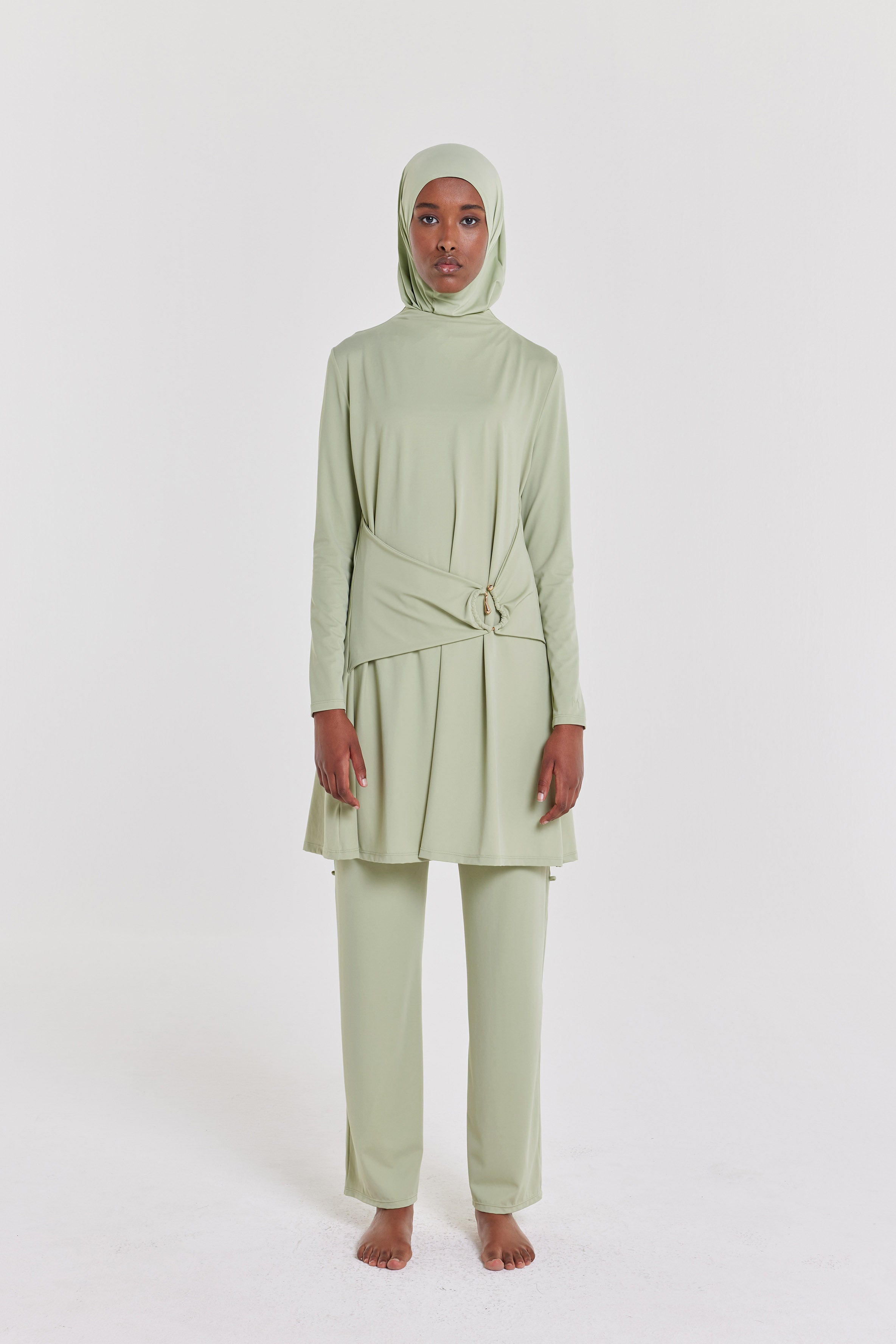 Stone Ring Swim Dress and Suit | Matcha