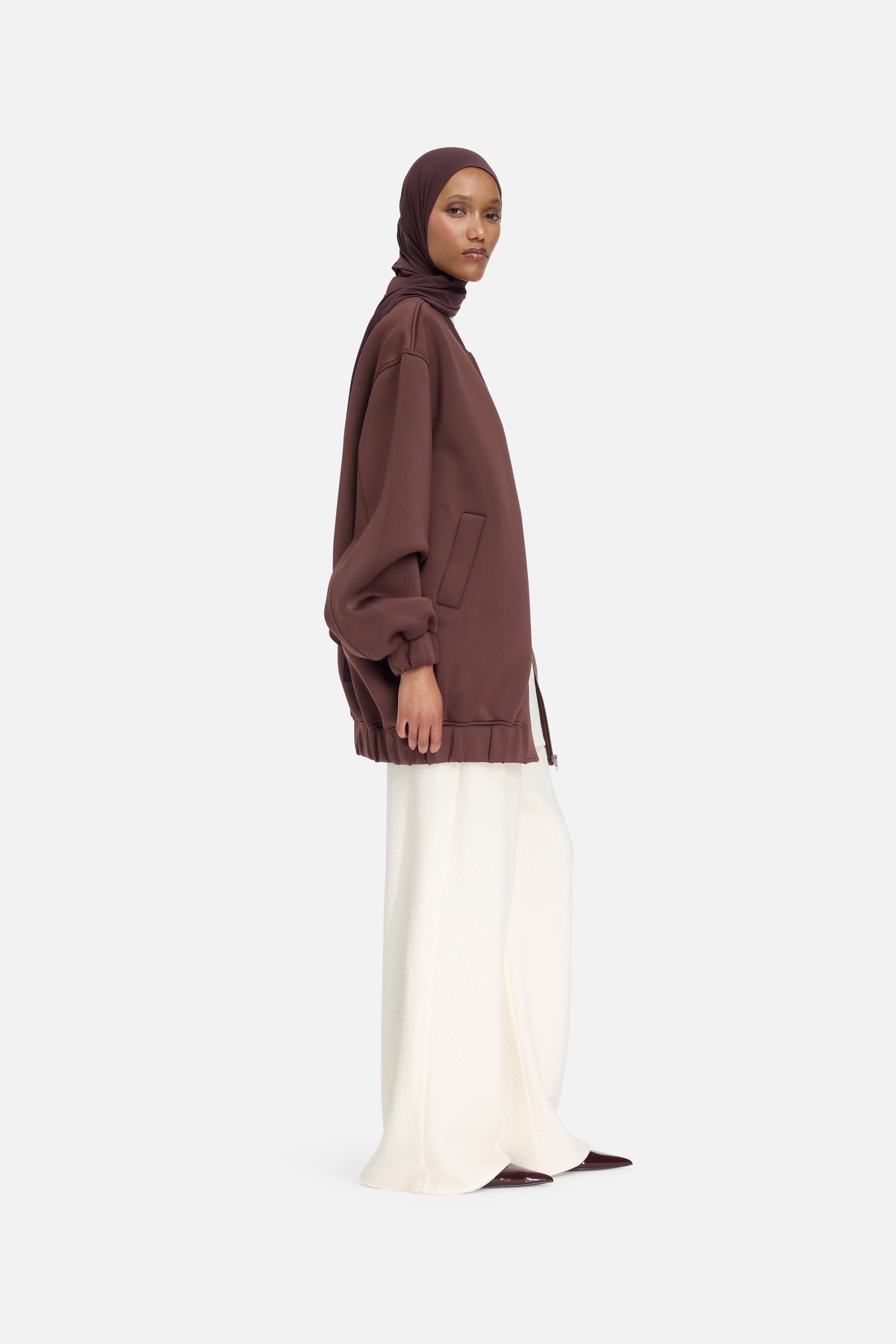 Neoprene Bomber | Dark Cherry