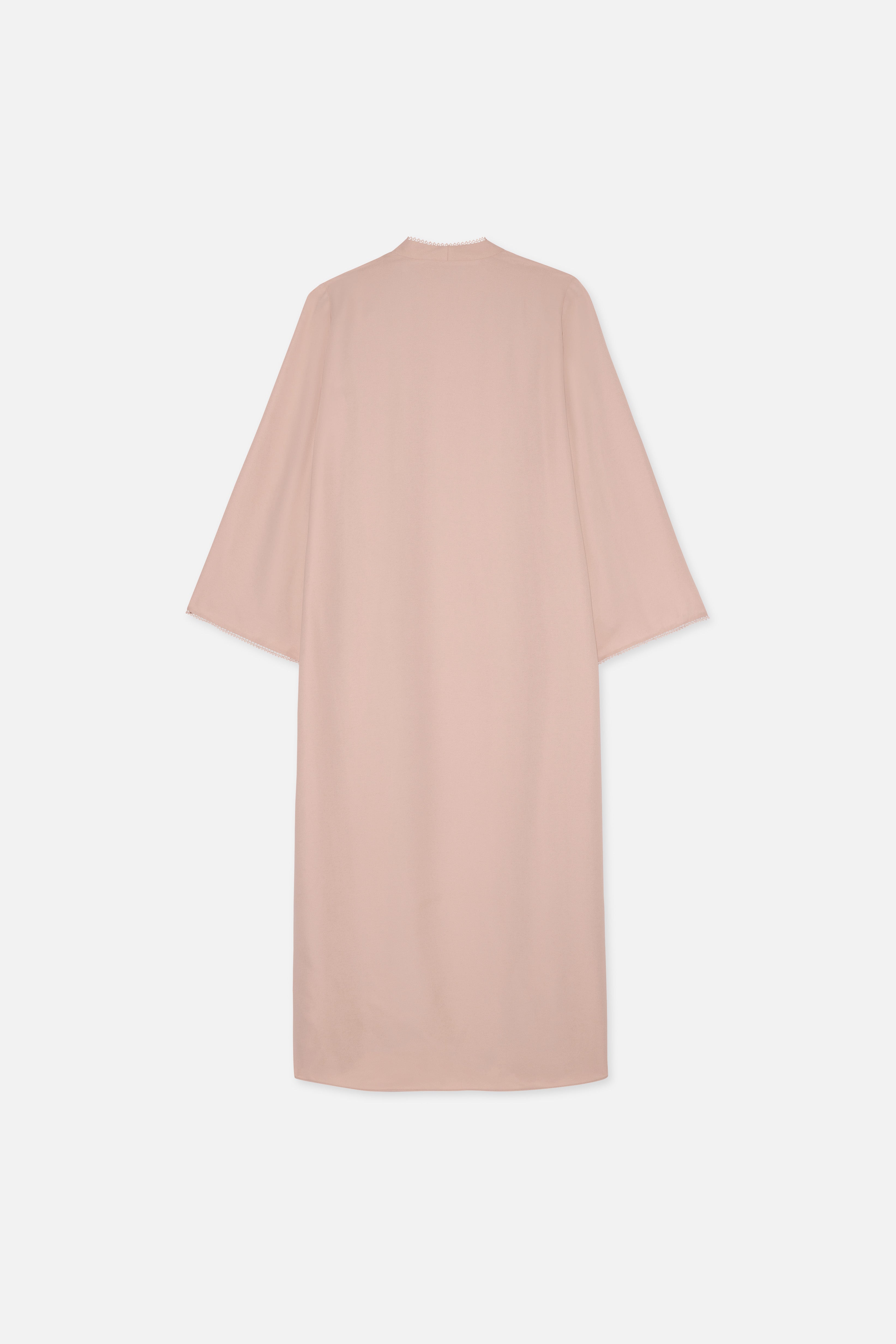 Picot Edge Abaya | Dark Rose