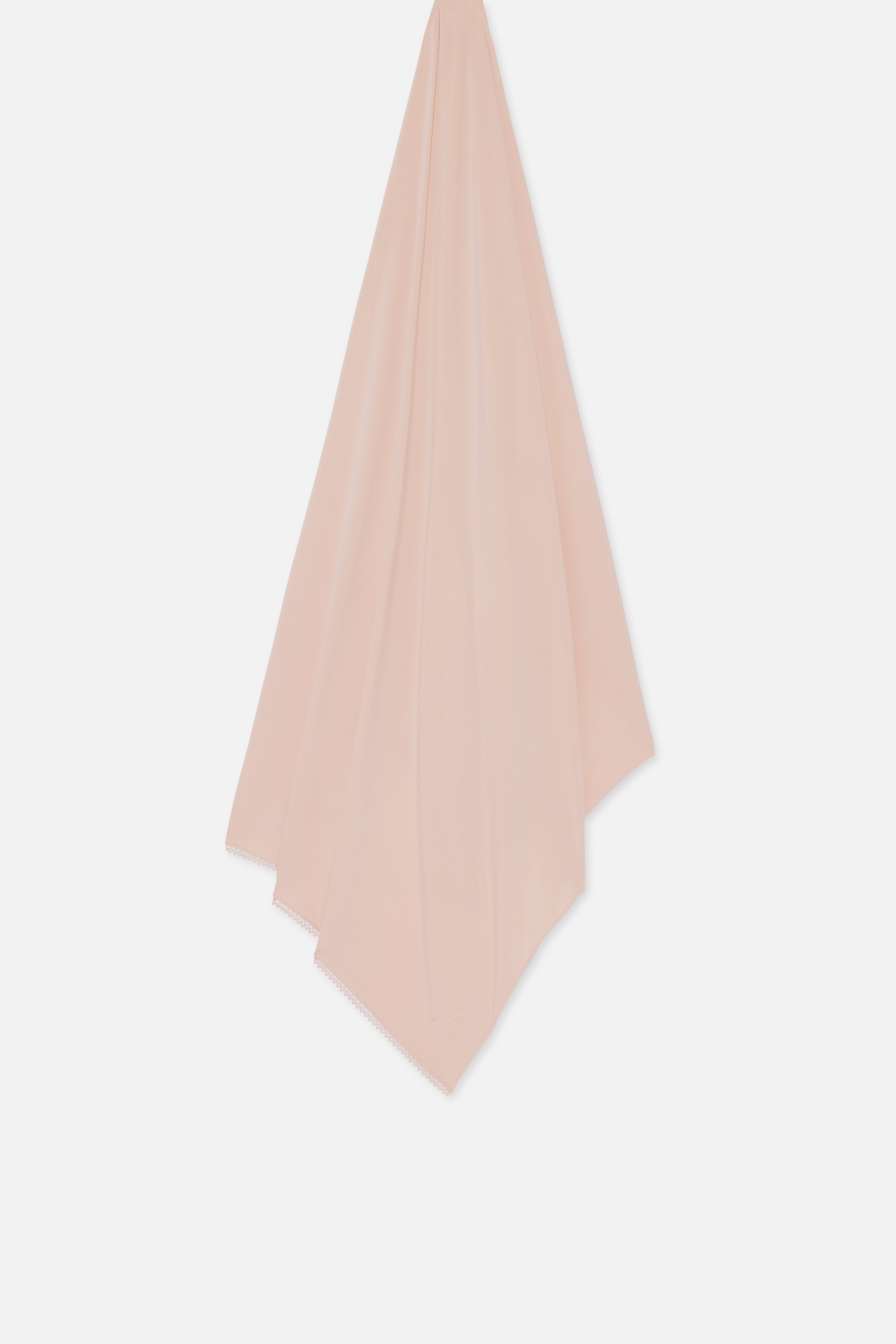 The Picot Edge Premium Scarf | Dark Rose