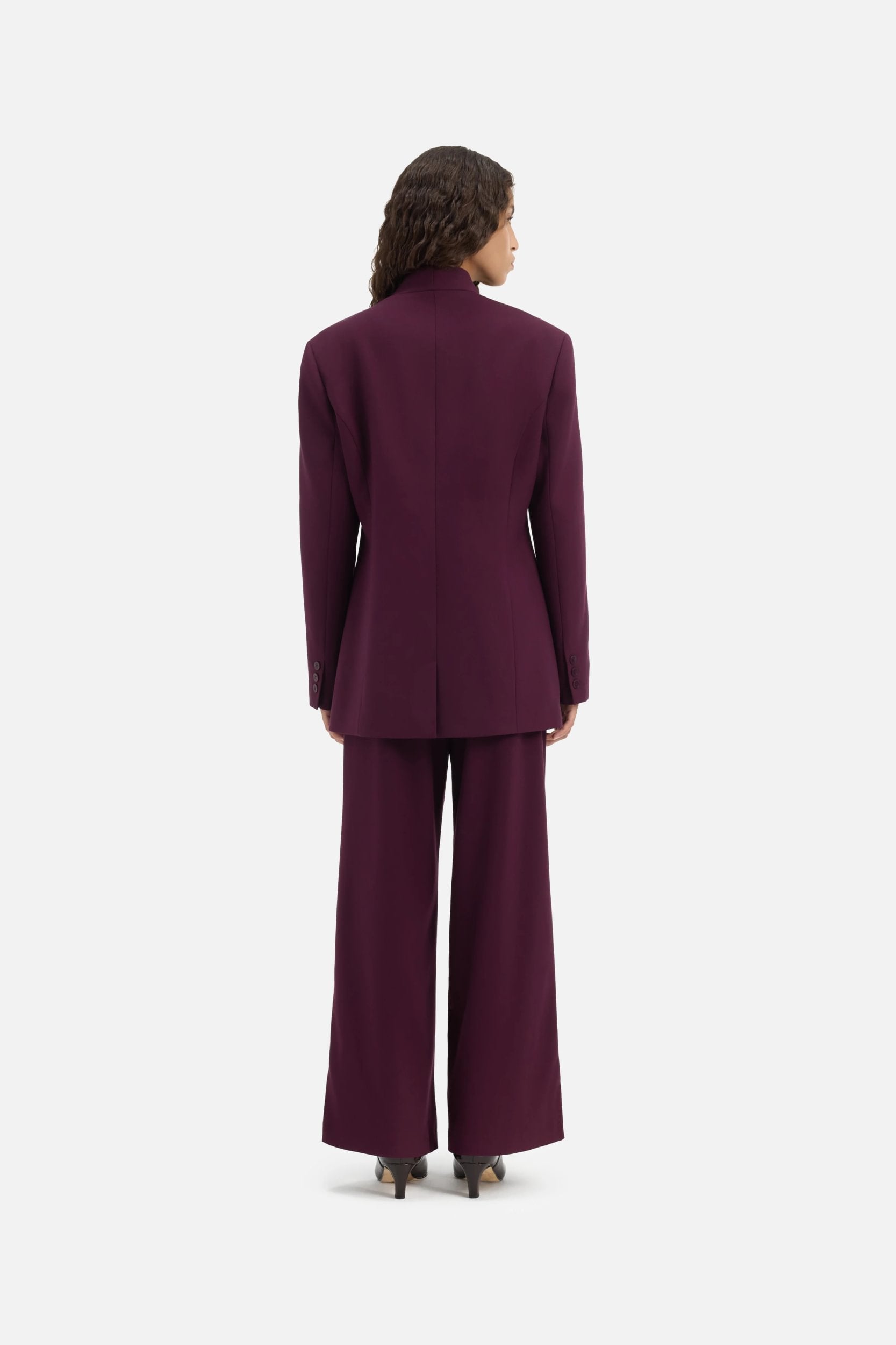Pleated Trousers | Blackcurrant