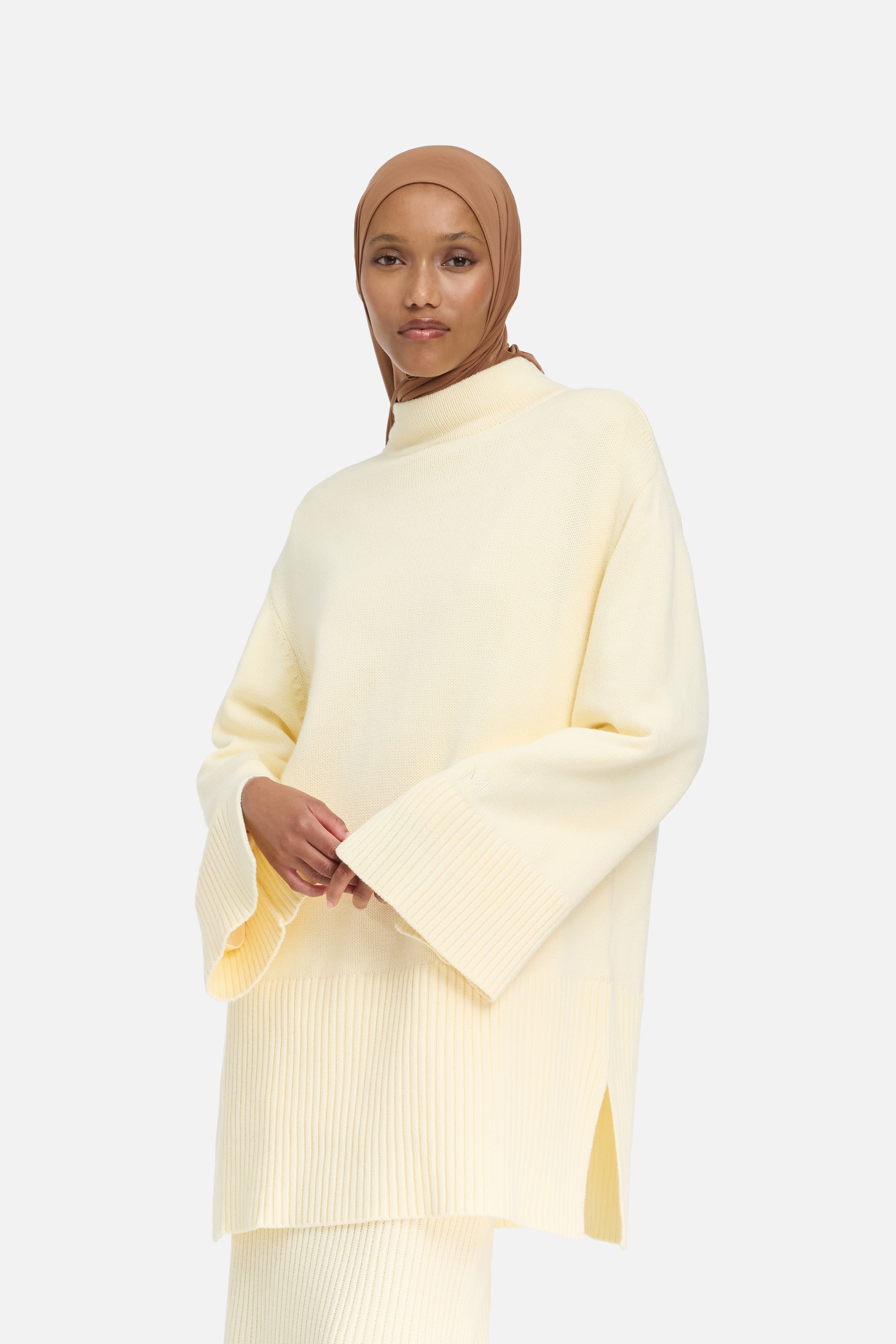 Ribbed Knit Sweater | Porcelain