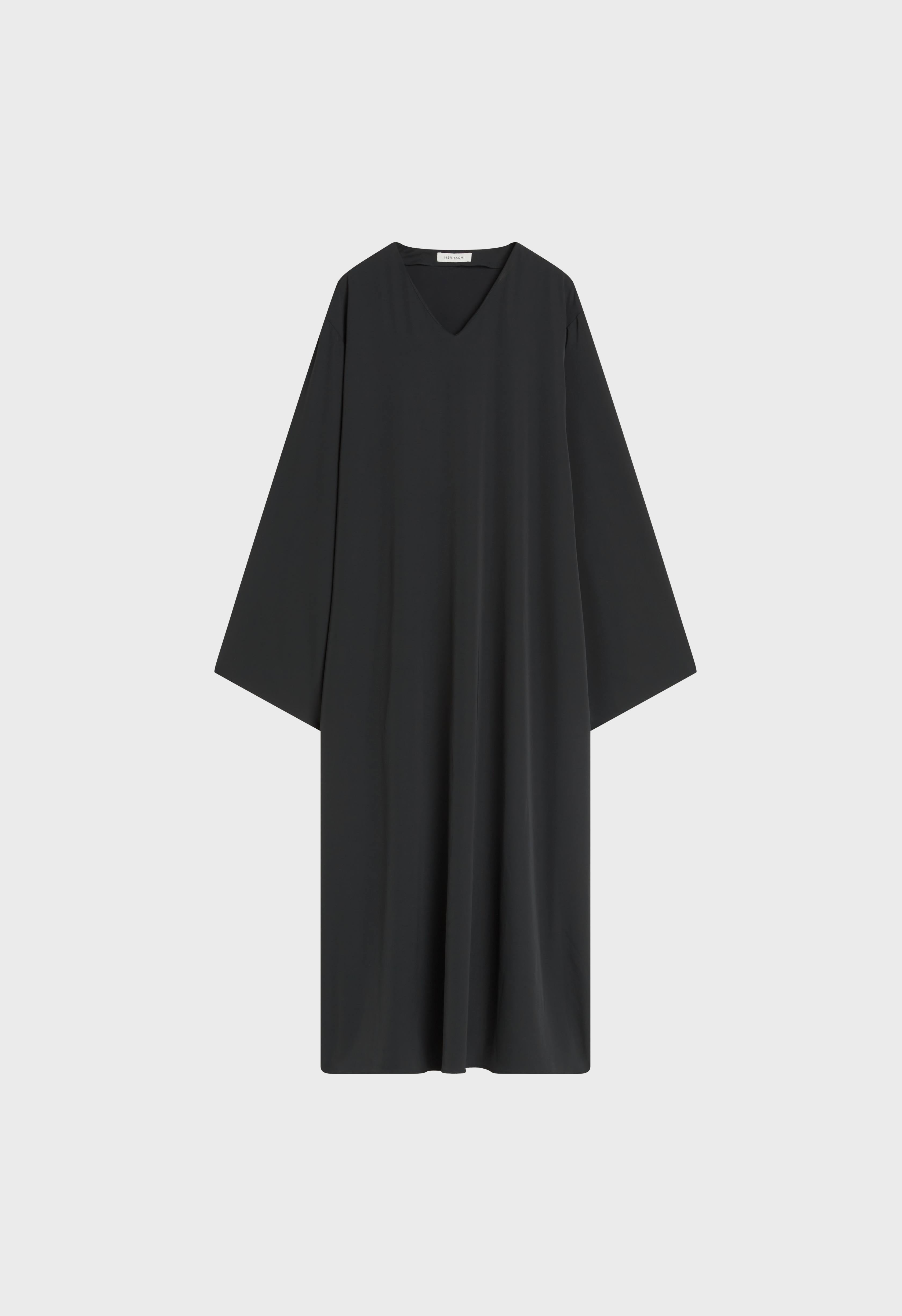 Roll Up Kaftan Dress | Black