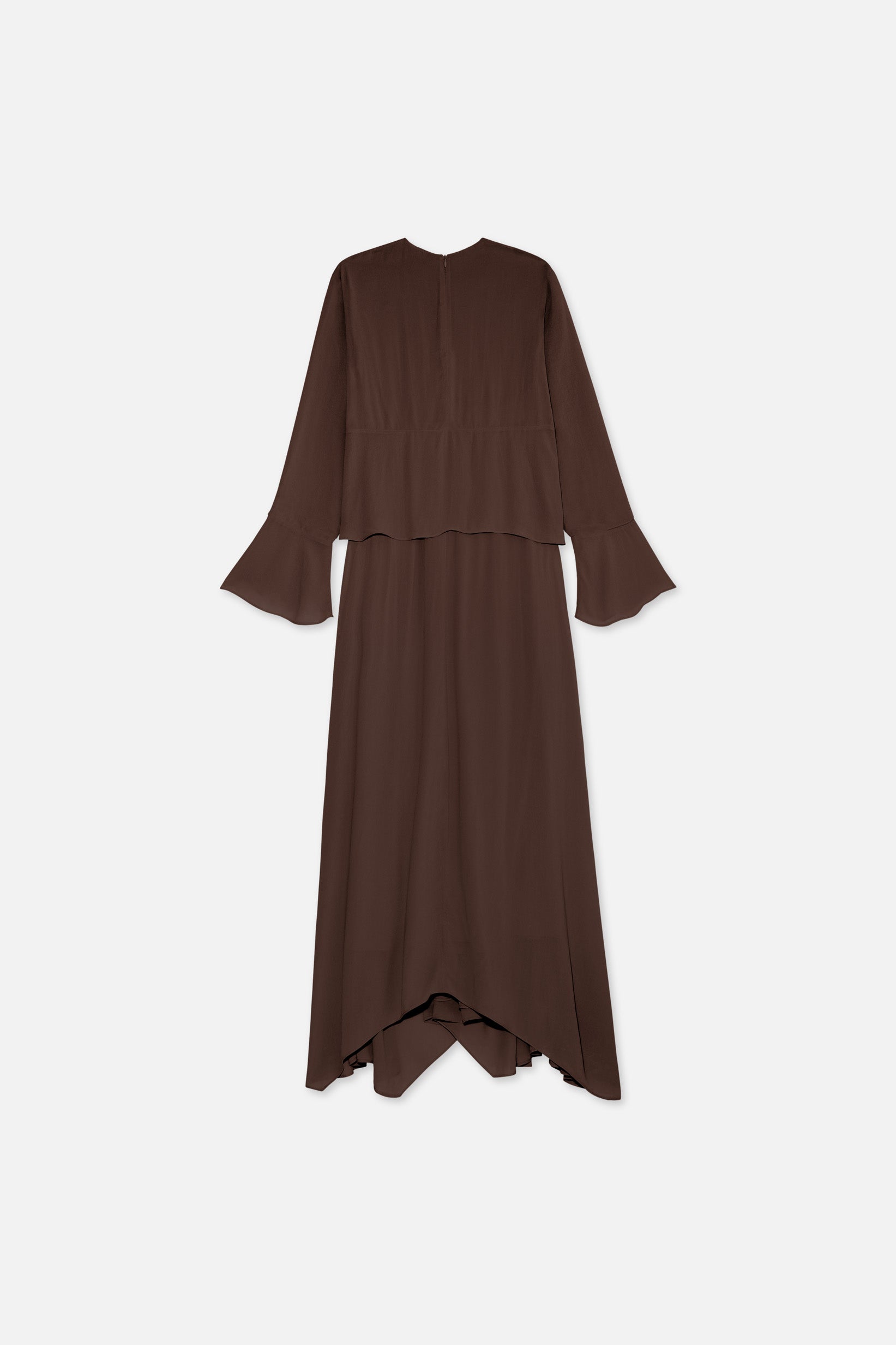 Romantic Ruffle Dress | Burnt Mocha