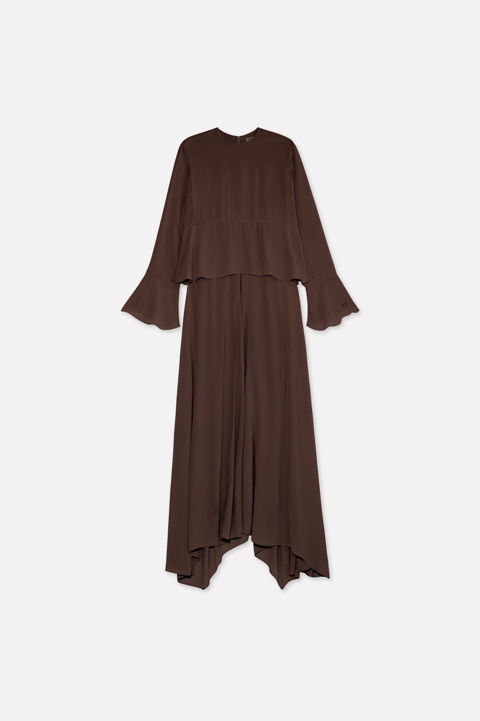 Romantic Ruffle Dress | Burnt Mocha