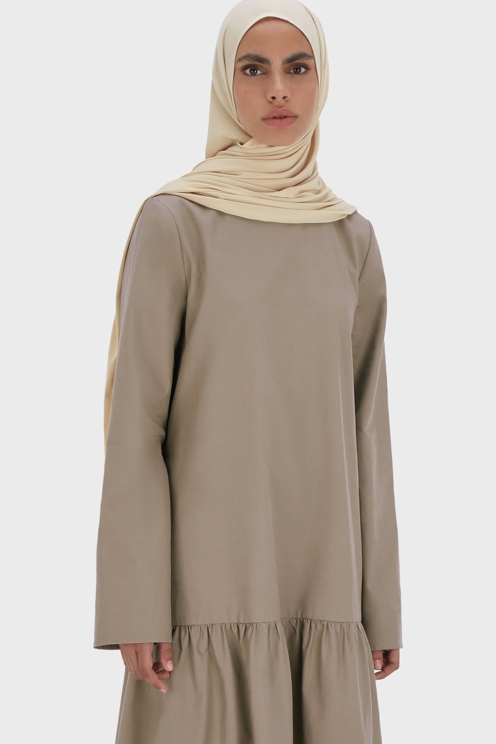 Drop Waist Dress | Taupe