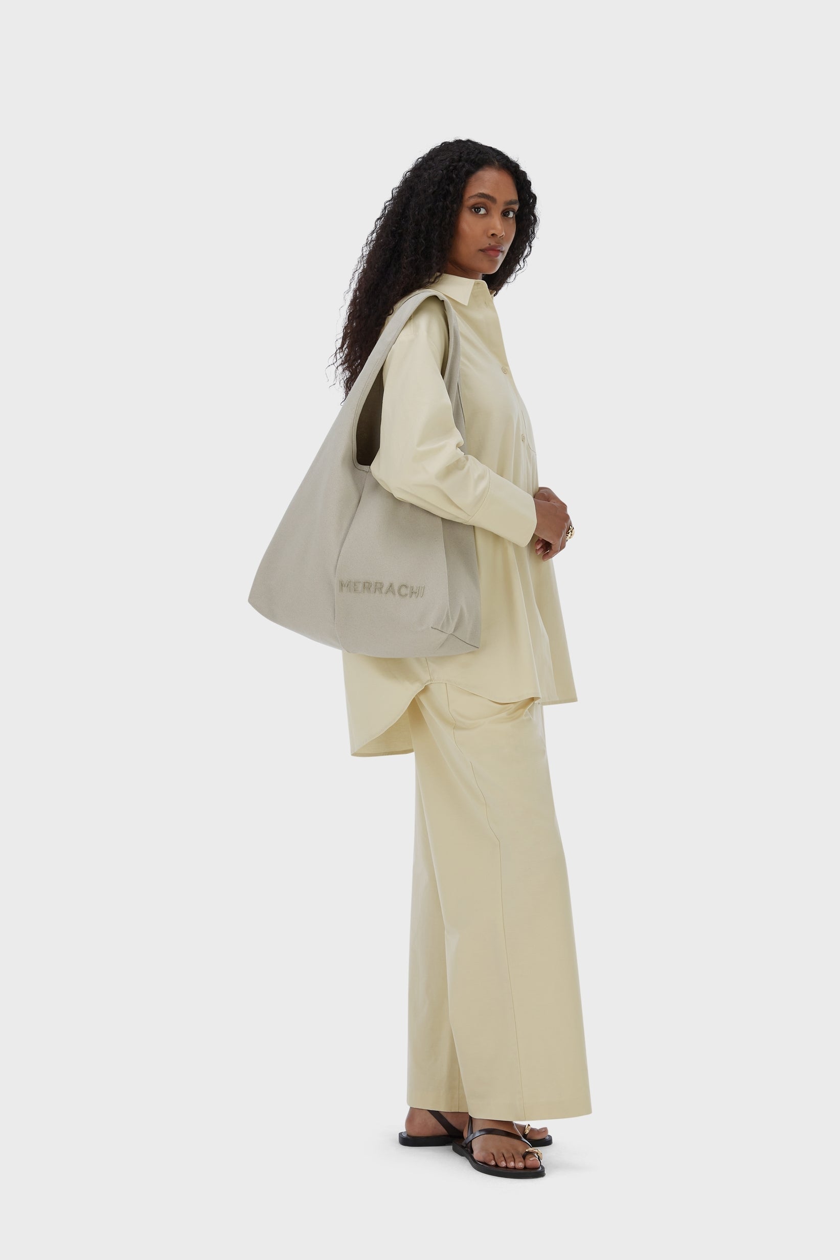 Oval Tote Bag | Moss Gray